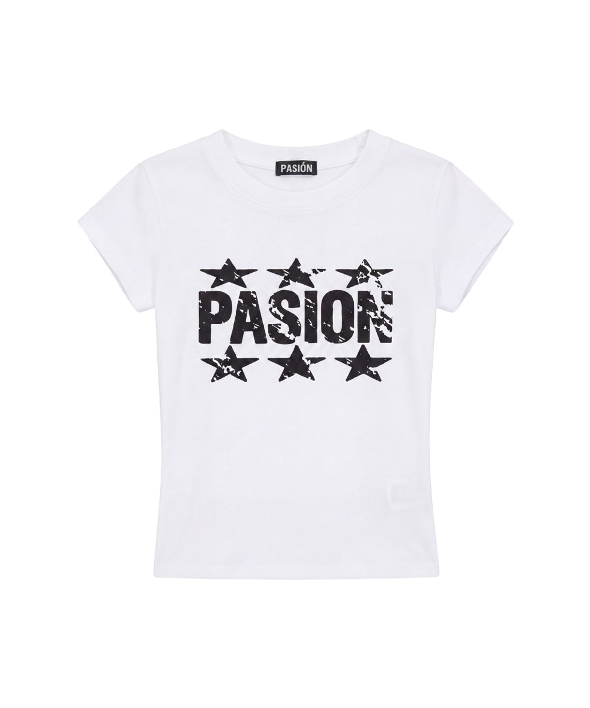 파시온(PASION) 더티 스타 반팔티_화이트 Dirty Star  Sleeve Tee_White