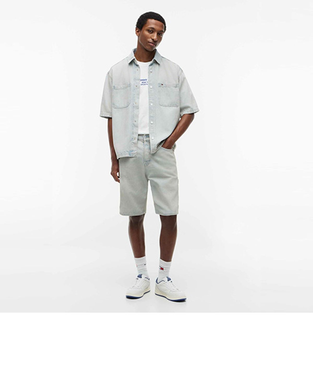 타미진스(TOMMY JEANS) 데님 워커 셔츠 (T32G6NSH05TMT11AB)