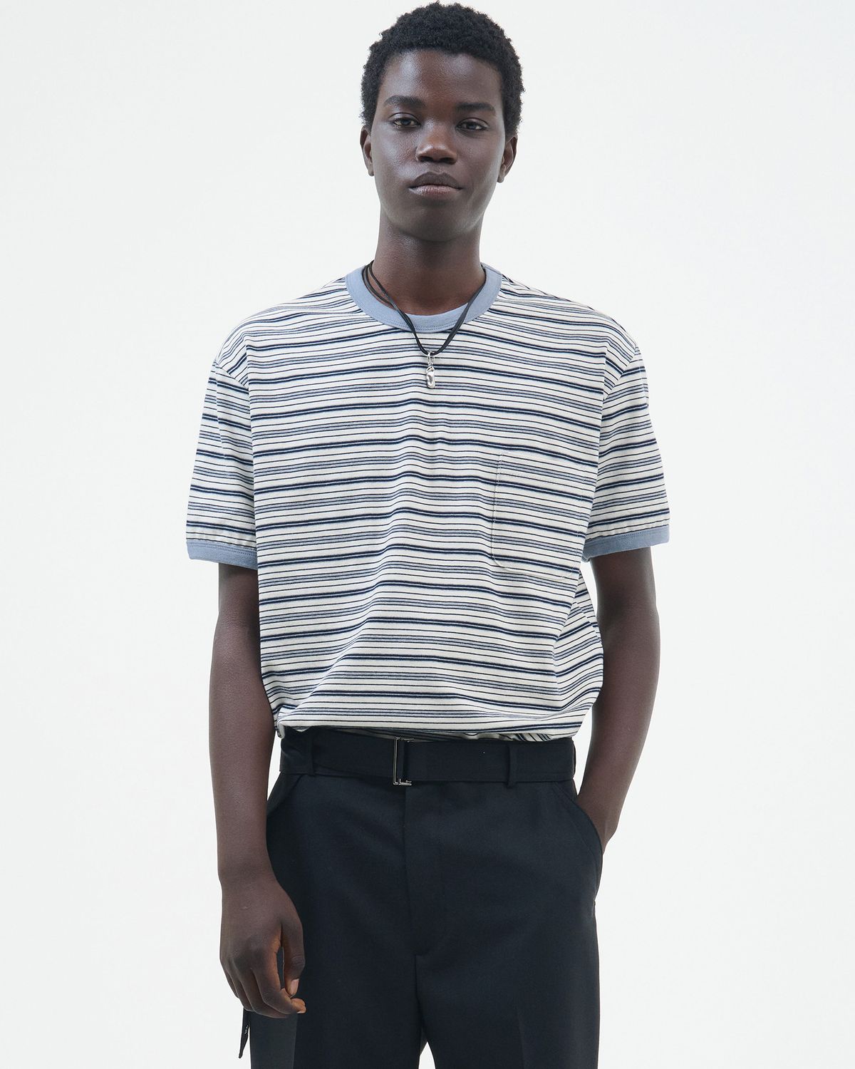 포커페이스(POKERFACE) [2Pack] Stripe Ringer T-shirts ( 4 Colors )