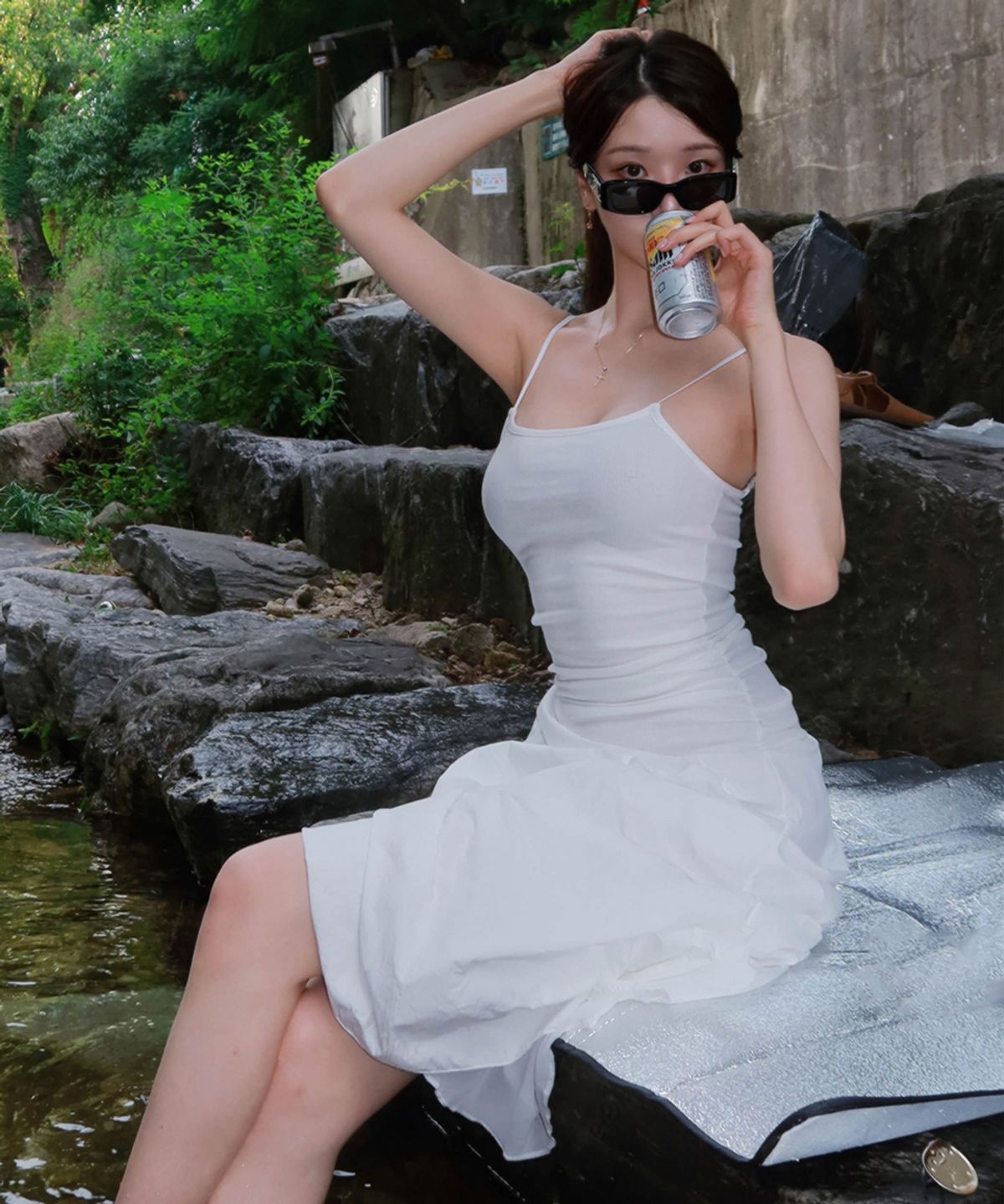 프로젝트 웨이브(PROJECT WAVE) Barbie Shirring One-piece (3COLOR)