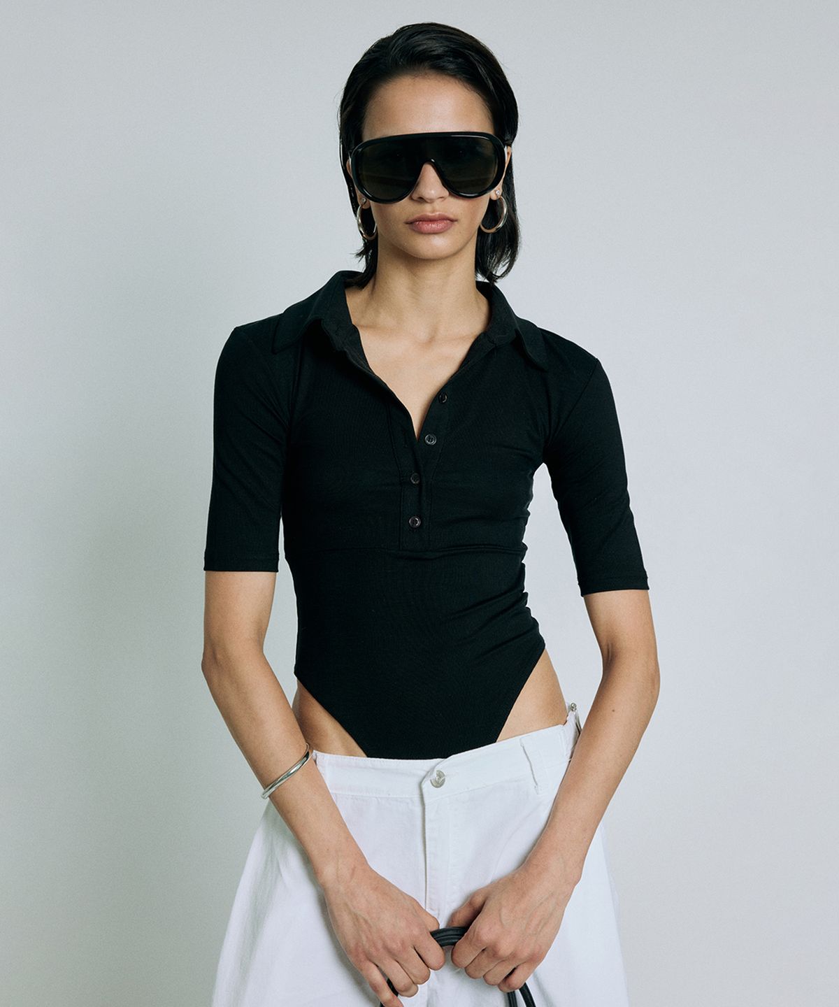 프로젝트 웨이브(PROJECT WAVE) Collar Bodysuit (3COLOR)