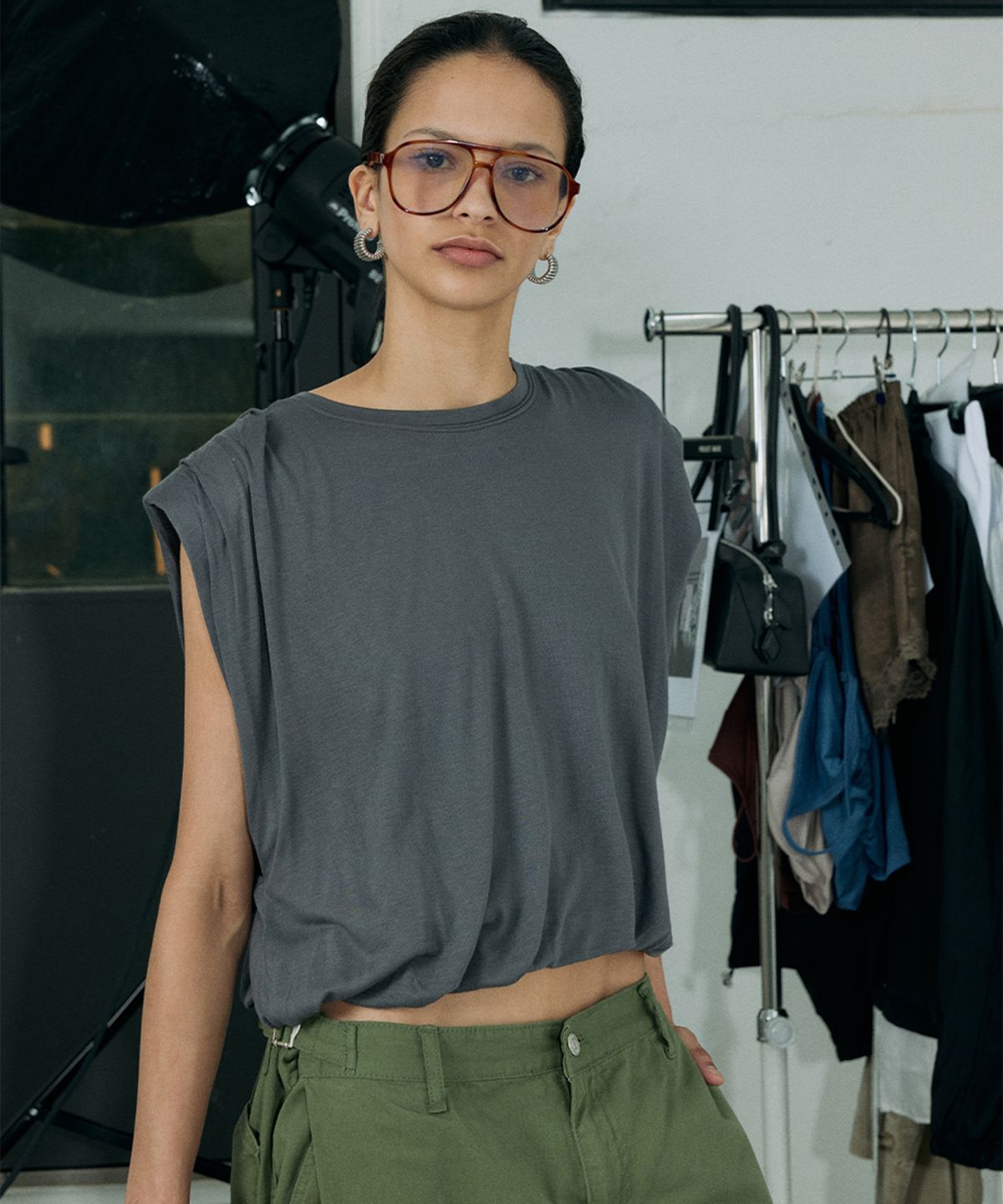 프로젝트 웨이브(PROJECT WAVE) Shirred Pad Top (4COLOR)