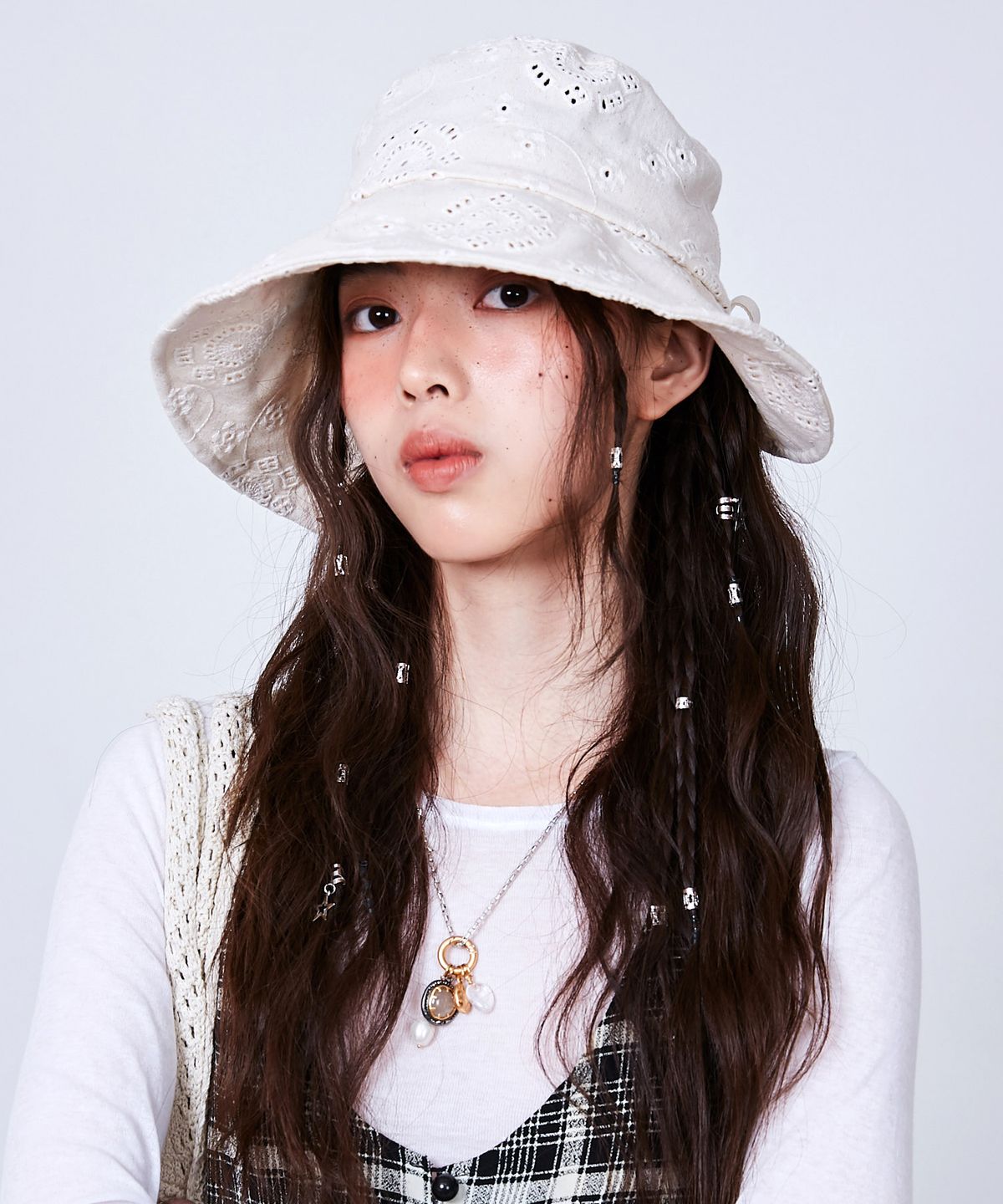 슬리피슬립(SLEEPYSLIP) TAHITI IVORY BUCKET HAT