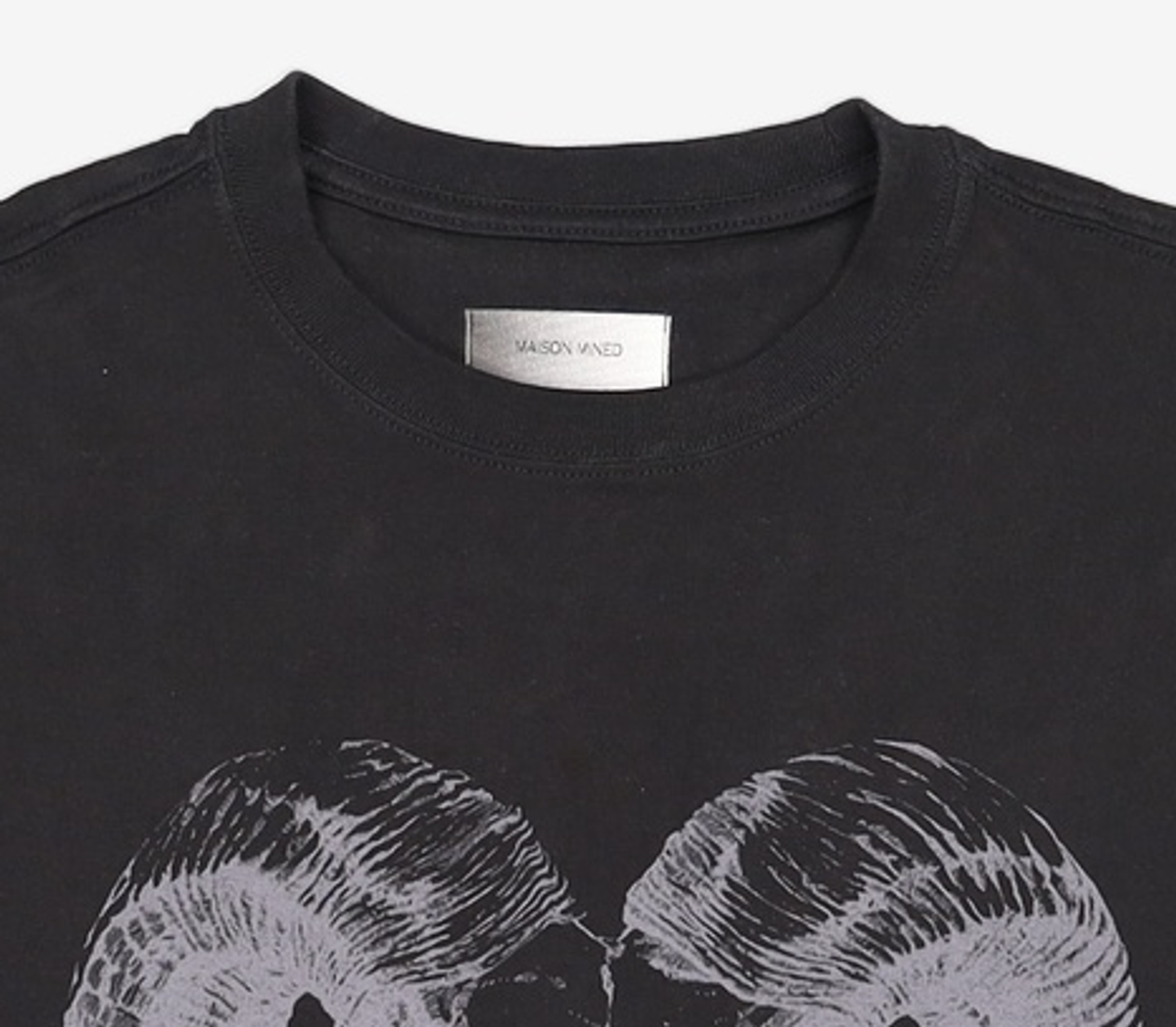 메종미네드(MAISON MINED) SKULL GOAT HALF T BLACK M