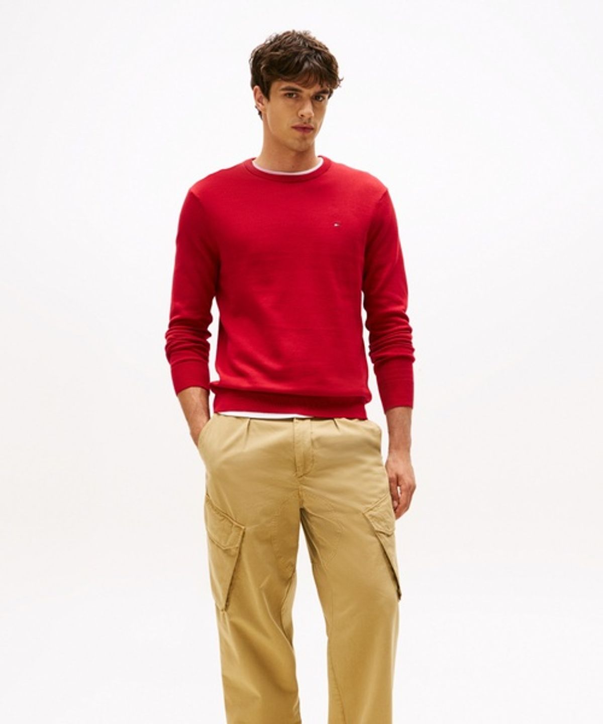 타미힐피거(TOMMY HILFIGER) 에센셜 코튼 크루넥 티셔츠 (T12G6KPO030MT1XLD)