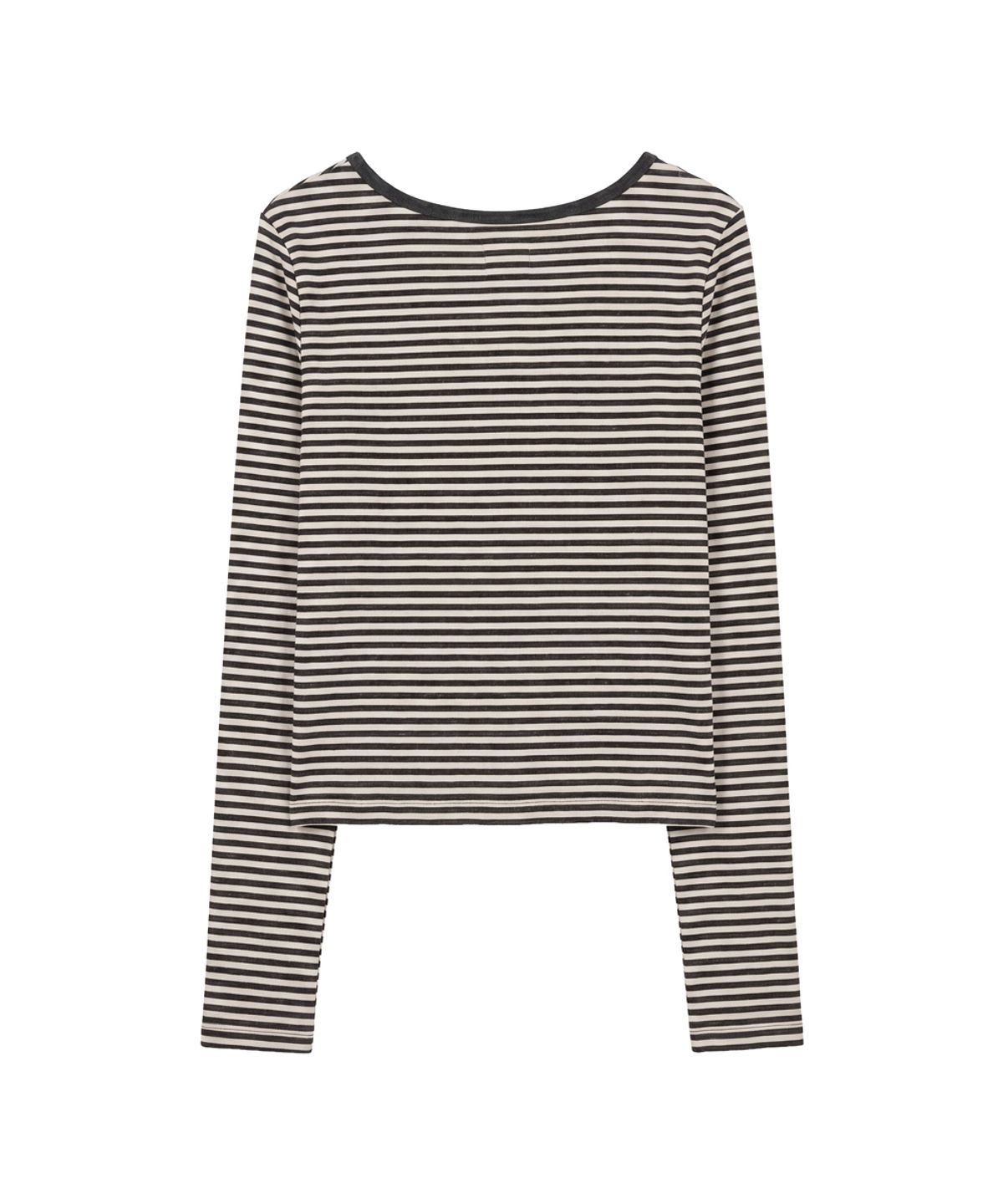 파시온(PASION) 슈가 스트라이프 가디건_그레이&아이보리 Sugar Stripe Cardigan_Gray-Ivory