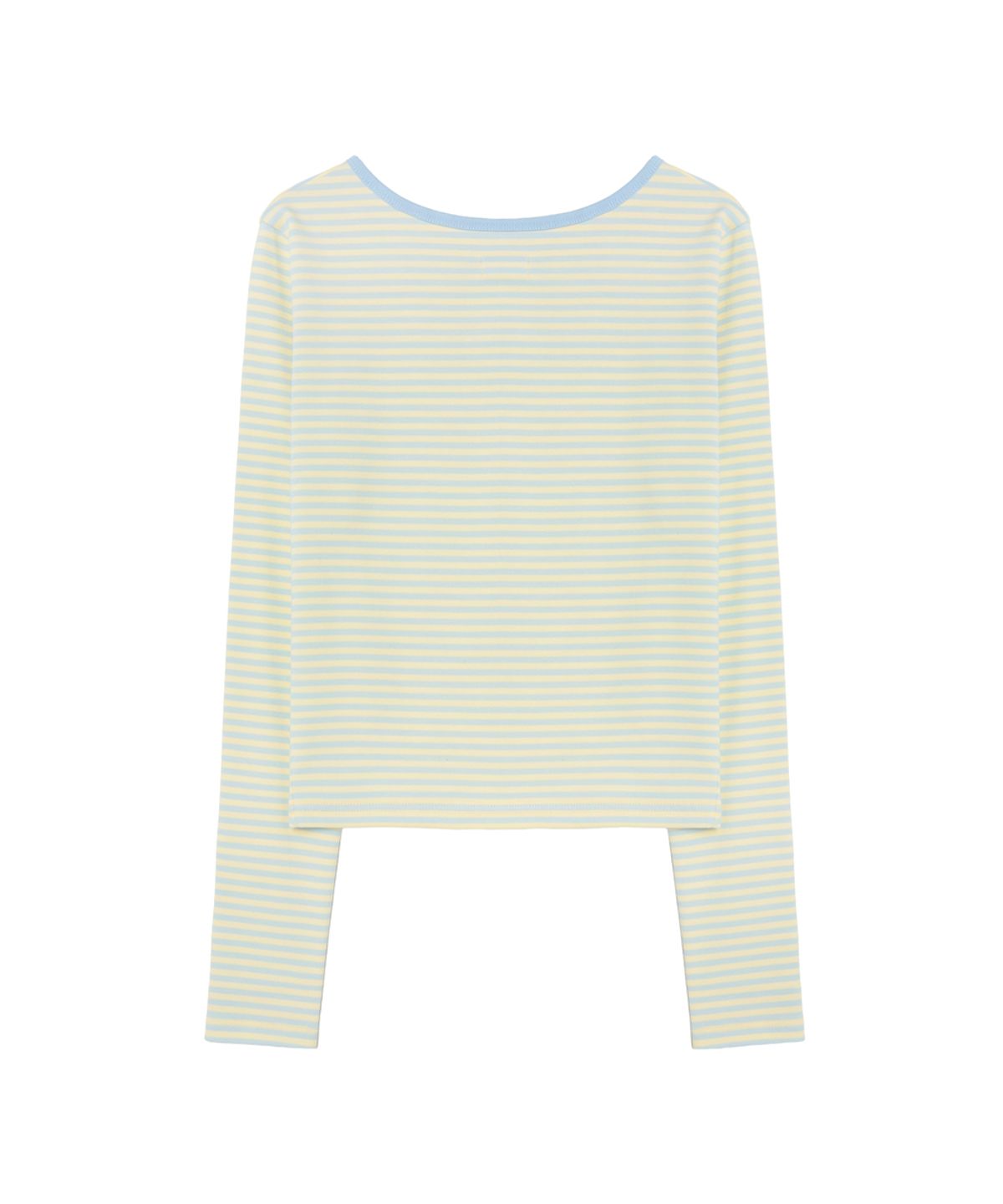 파시온(PASION) 슈가 스트라이프 가디건_레몬&블루 Sugar Stripe Cardigan_Lemon-Blue