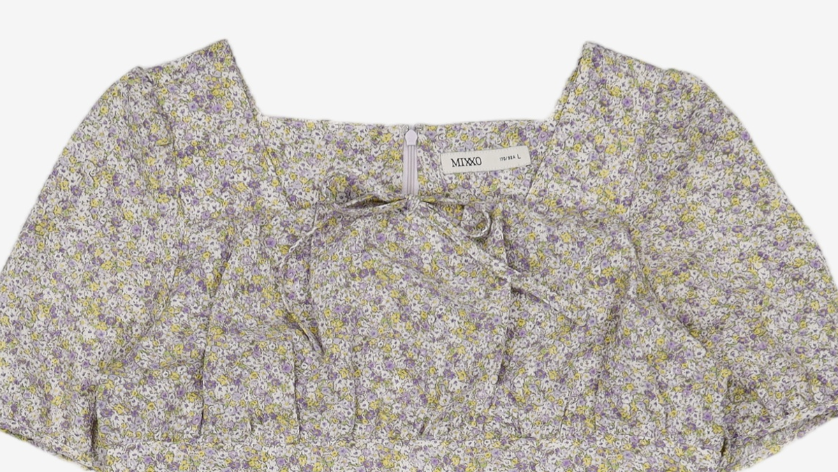 미쏘(MIXXO) 스퀘어넥 플라워 미니 원피스_MIWOWD511G L