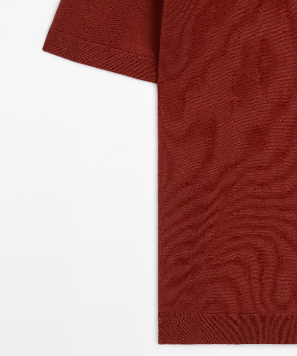 마시모두띠(MASSIMO DUTTI) 100% 코튼 브이넥 니트 폴로 셔츠