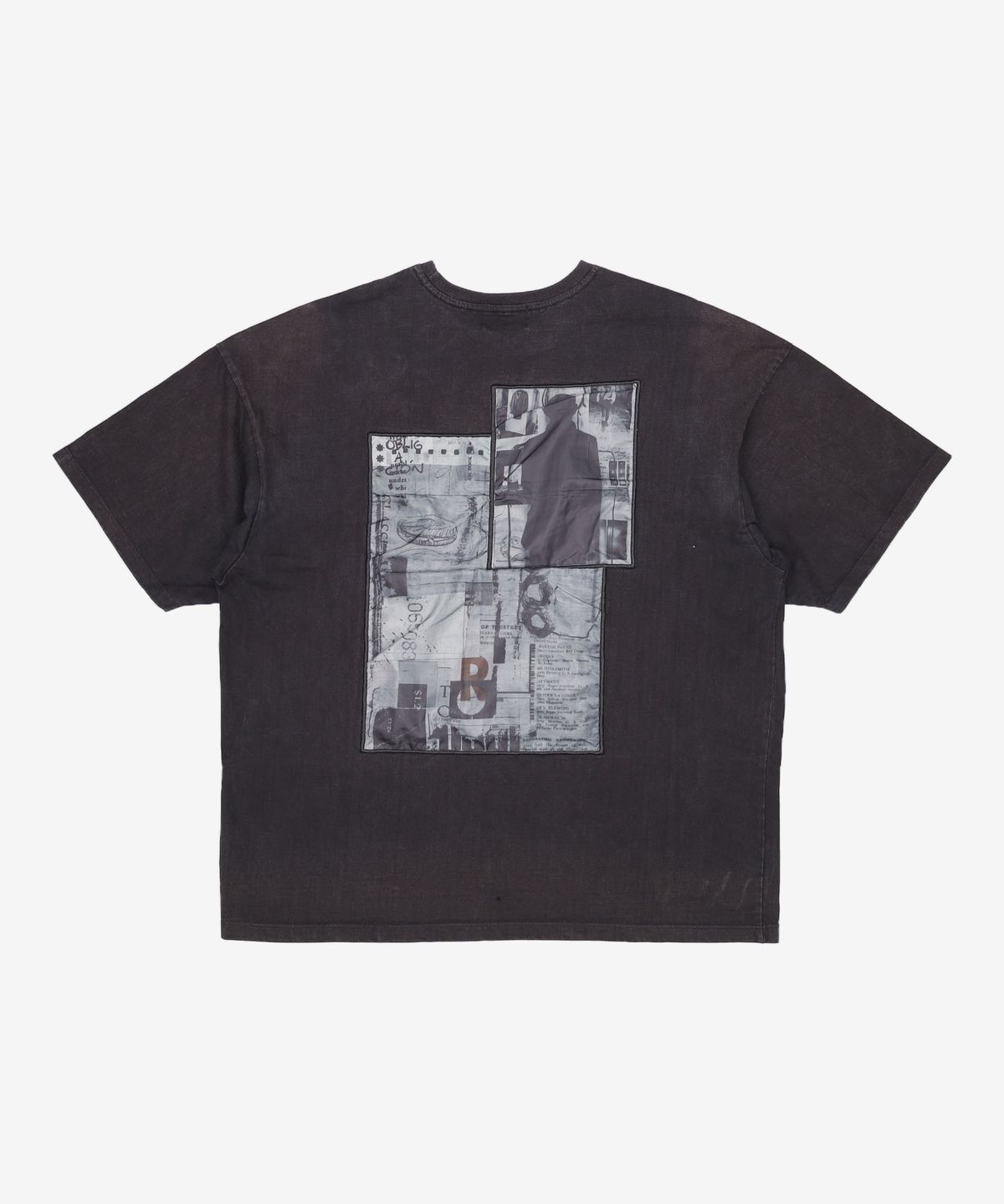 메종미네드(MAISON MINED) SPECIAL PATCH HALF T BLACK M