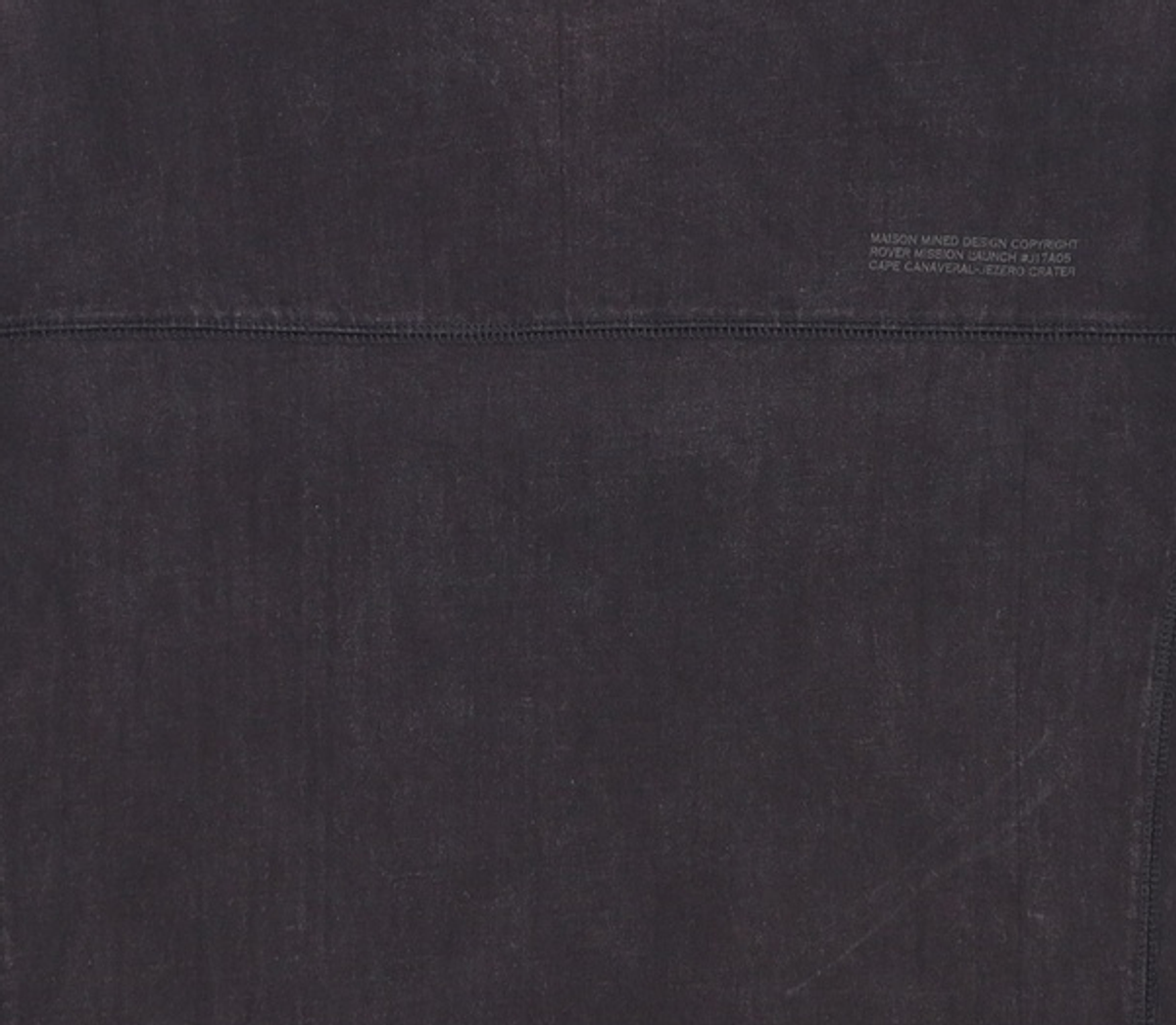 메종미네드(MAISON MINED) SPECIAL PATCH HALF T BLACK M