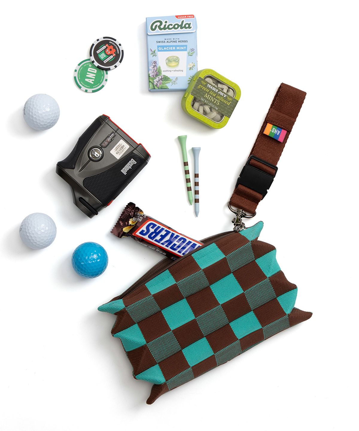 앤드 골프(AND GOLF) Play Pouch Cube Mint Choco