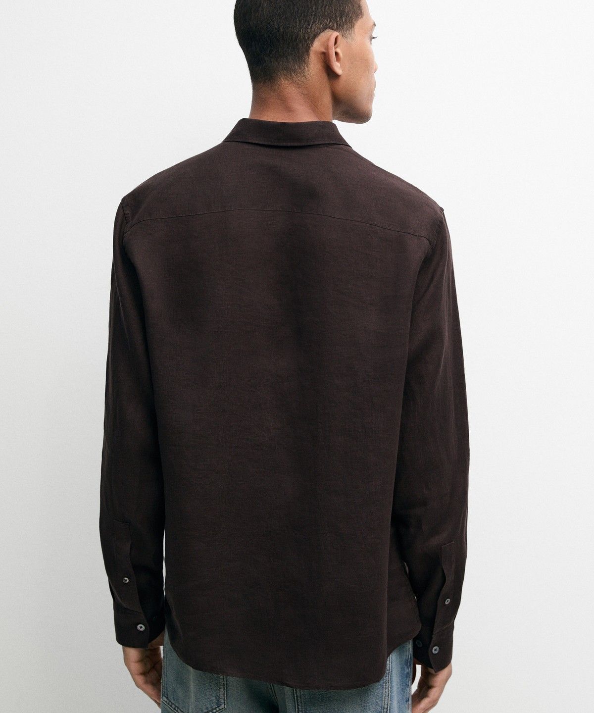 마시모두띠(MASSIMO DUTTI) 100% 린넨 레귤러 핏 셔츠