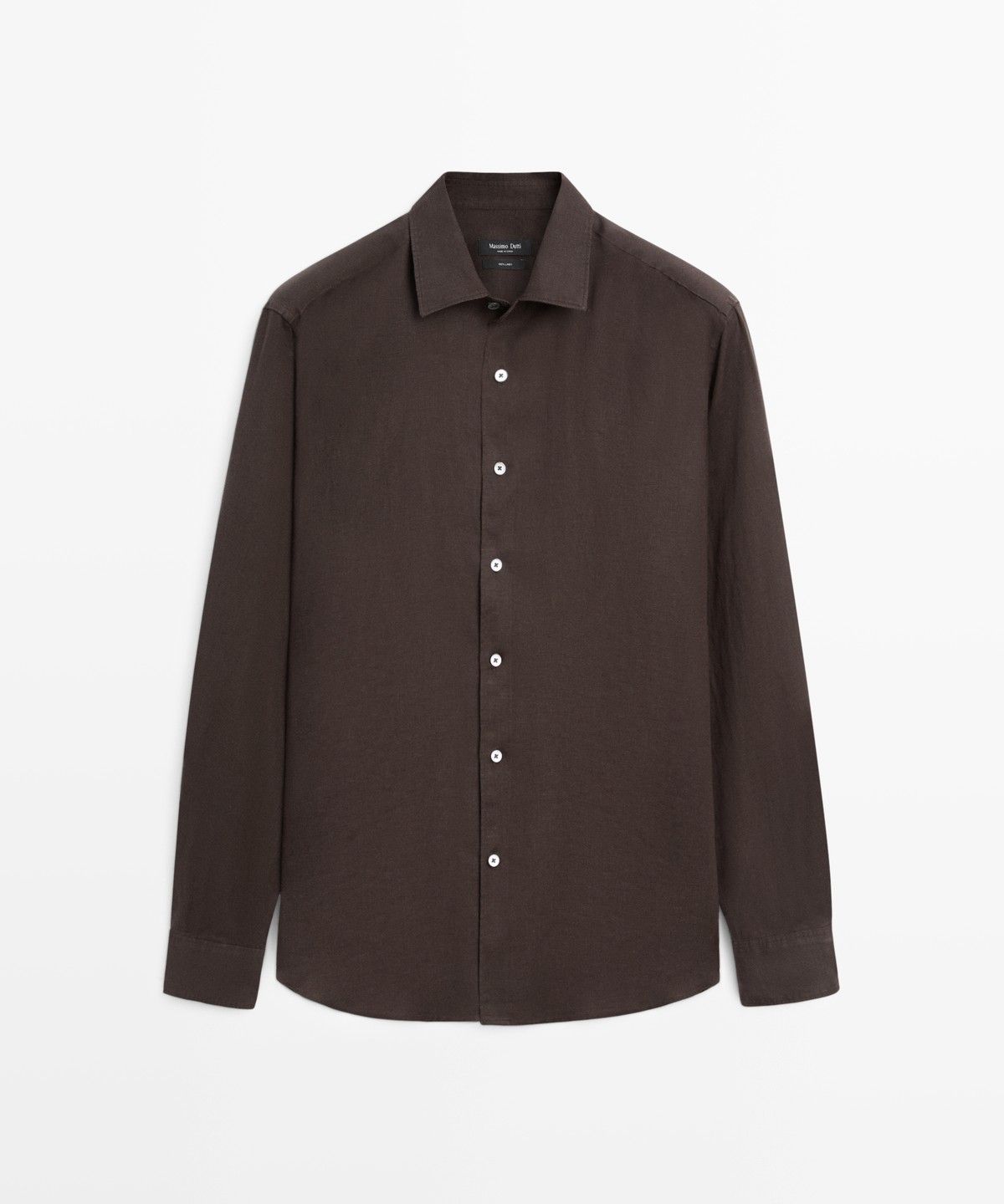마시모두띠(MASSIMO DUTTI) 100% 린넨 레귤러 핏 셔츠