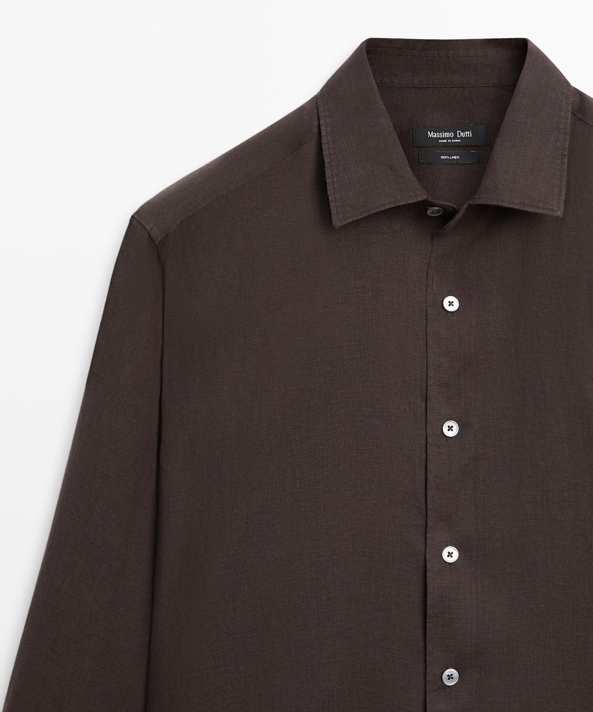 마시모두띠(MASSIMO DUTTI) 100% 린넨 레귤러 핏 셔츠