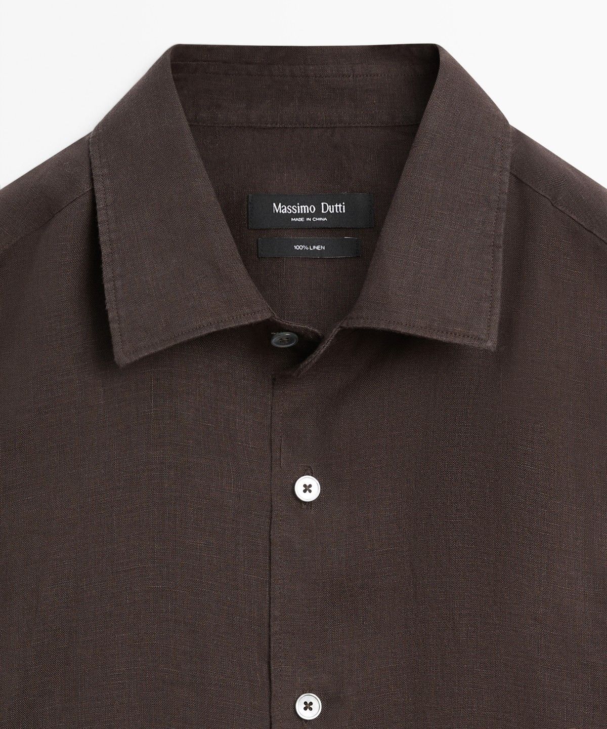마시모두띠(MASSIMO DUTTI) 100% 린넨 레귤러 핏 셔츠