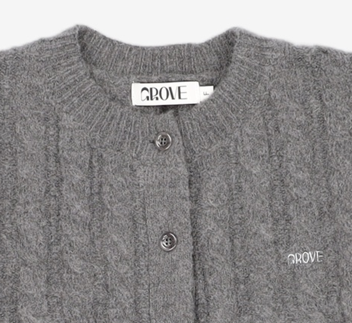 그로브(GROVE) 23FW MILLO CARDIGAN_GREY FREE