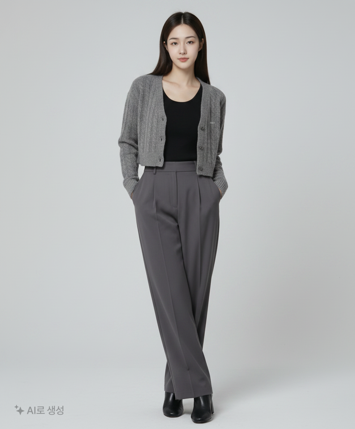 그로브(GROVE) 23FW MILLO CARDIGAN_GREY FREE
