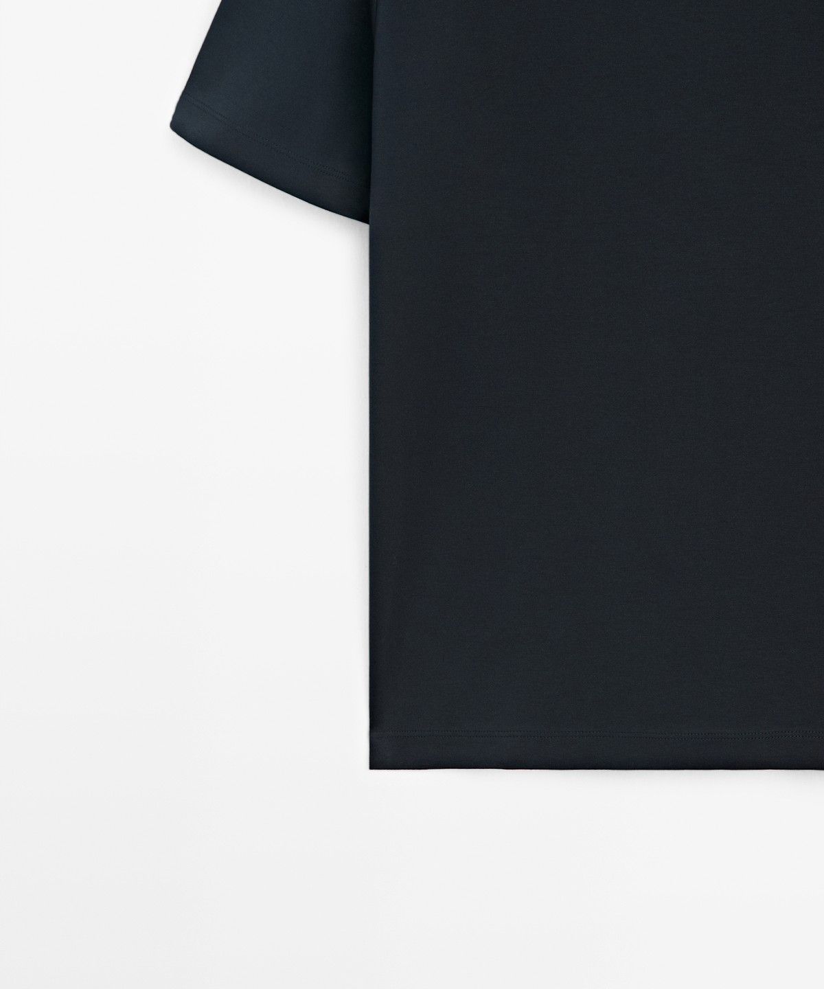 마시모두띠(MASSIMO DUTTI) 배색 라운드넥 반팔 티셔츠