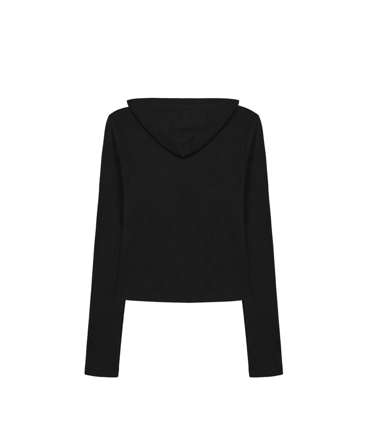 파시온(PASION) 슬림 크리스탈 글램 후드집업_블랙 Slim Crystal Glam Hoodie Zip-Up_Black