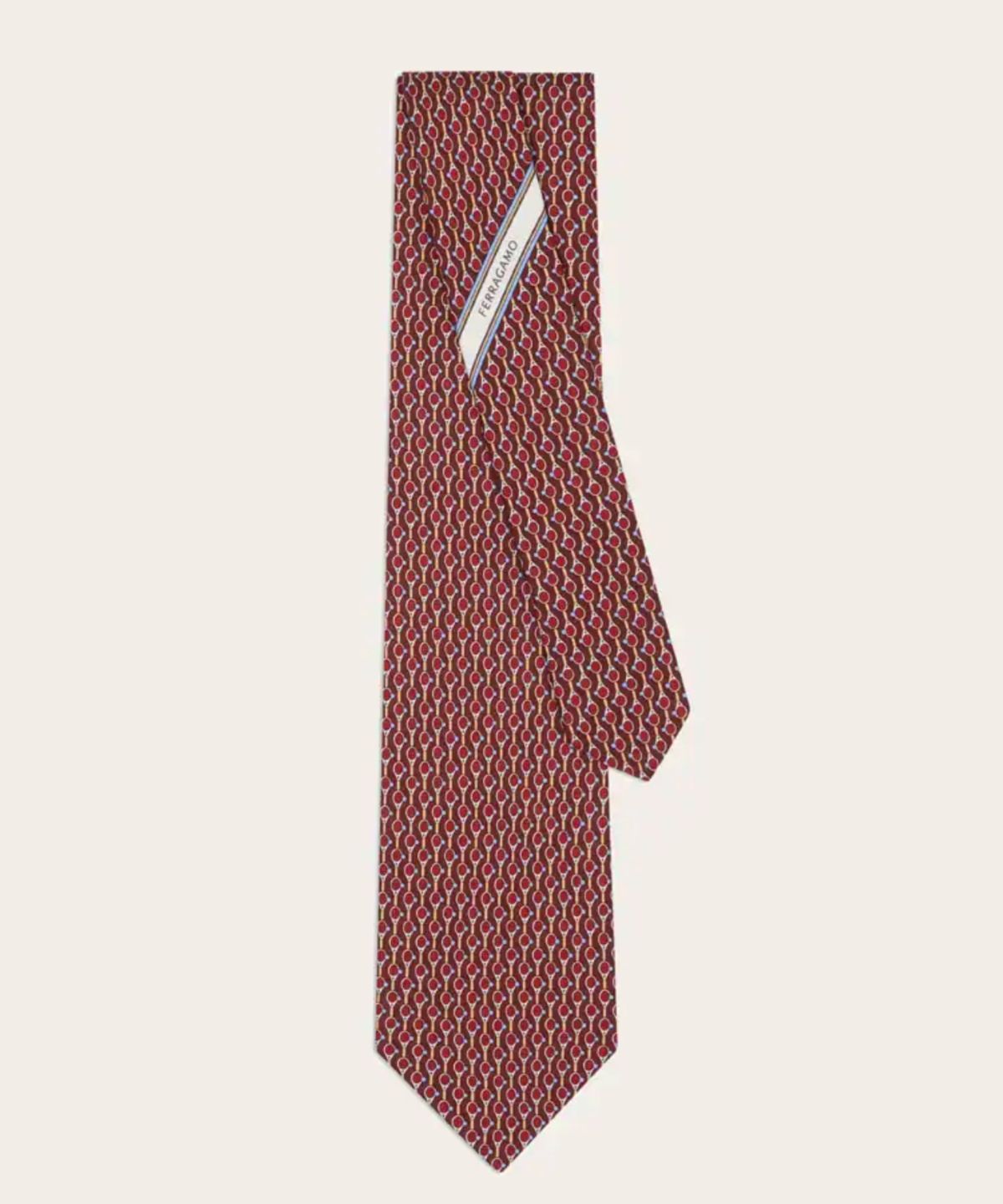 셀러리아 디파르마(SELLORIA DIPARMA) 페라가모 실크 넥타이 351329 789193 에스프레소 브라운