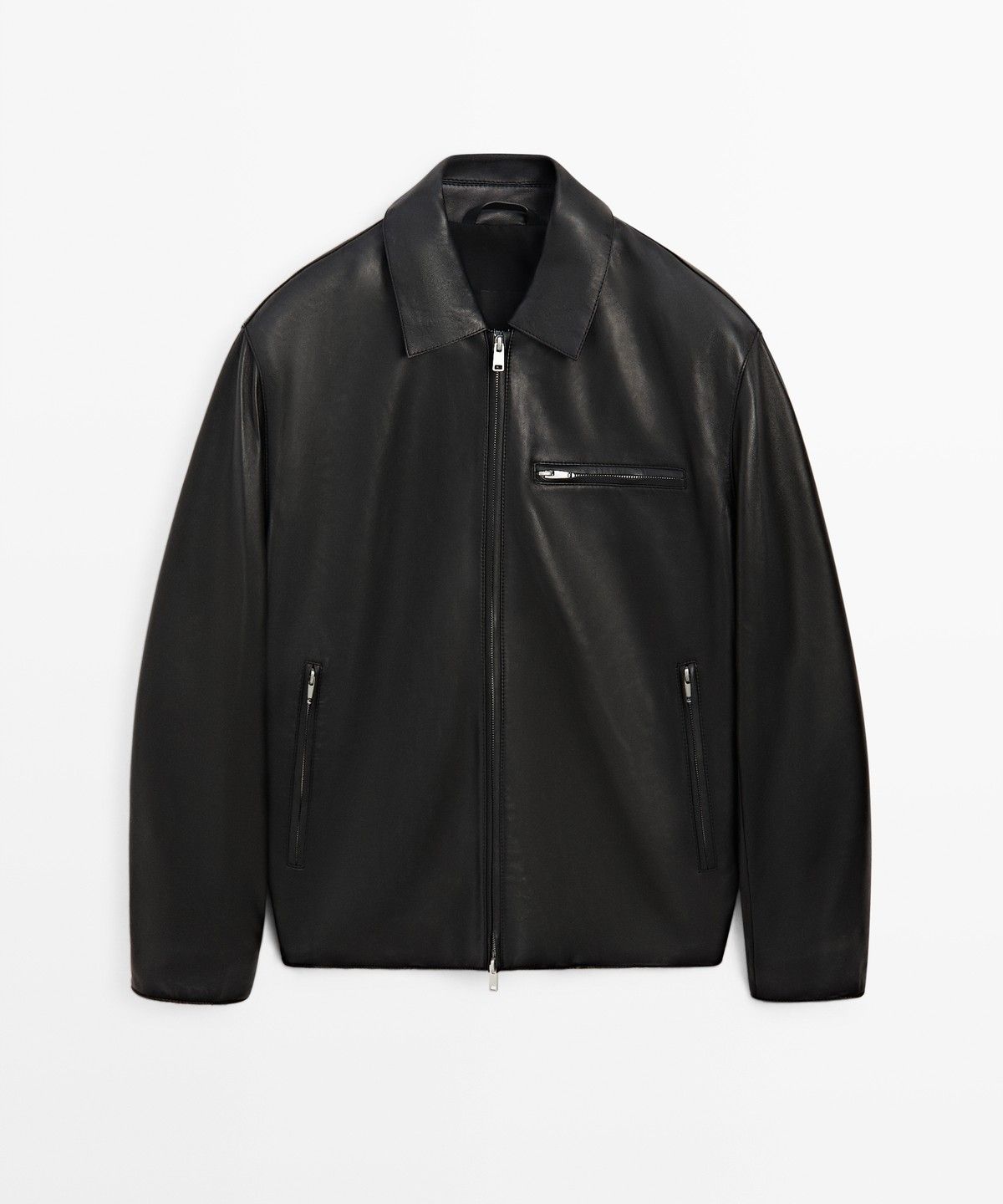 마시모두띠(MASSIMO DUTTI) 포켓 디테일 나파 가죽 자켓