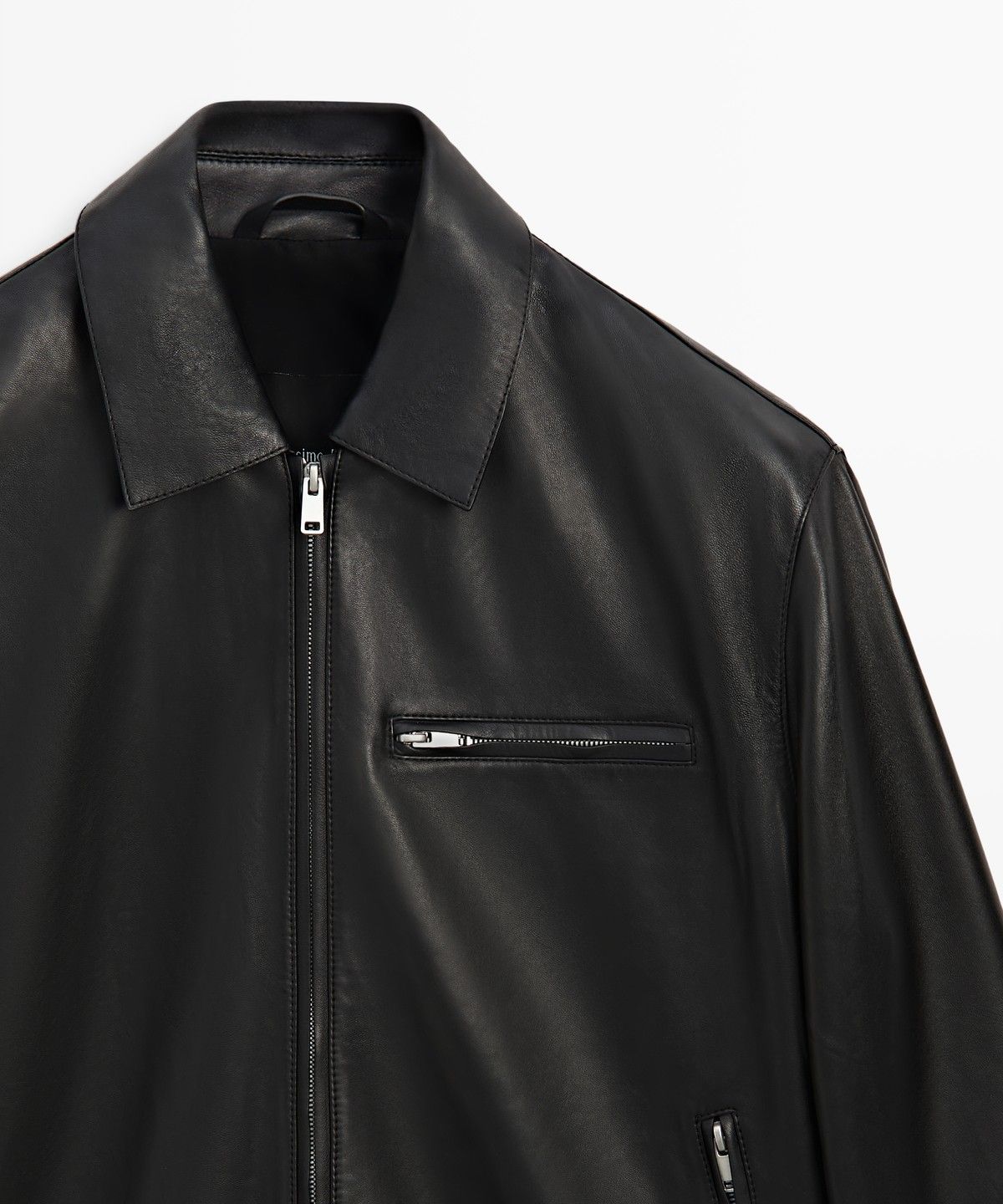 마시모두띠(MASSIMO DUTTI) 포켓 디테일 나파 가죽 자켓