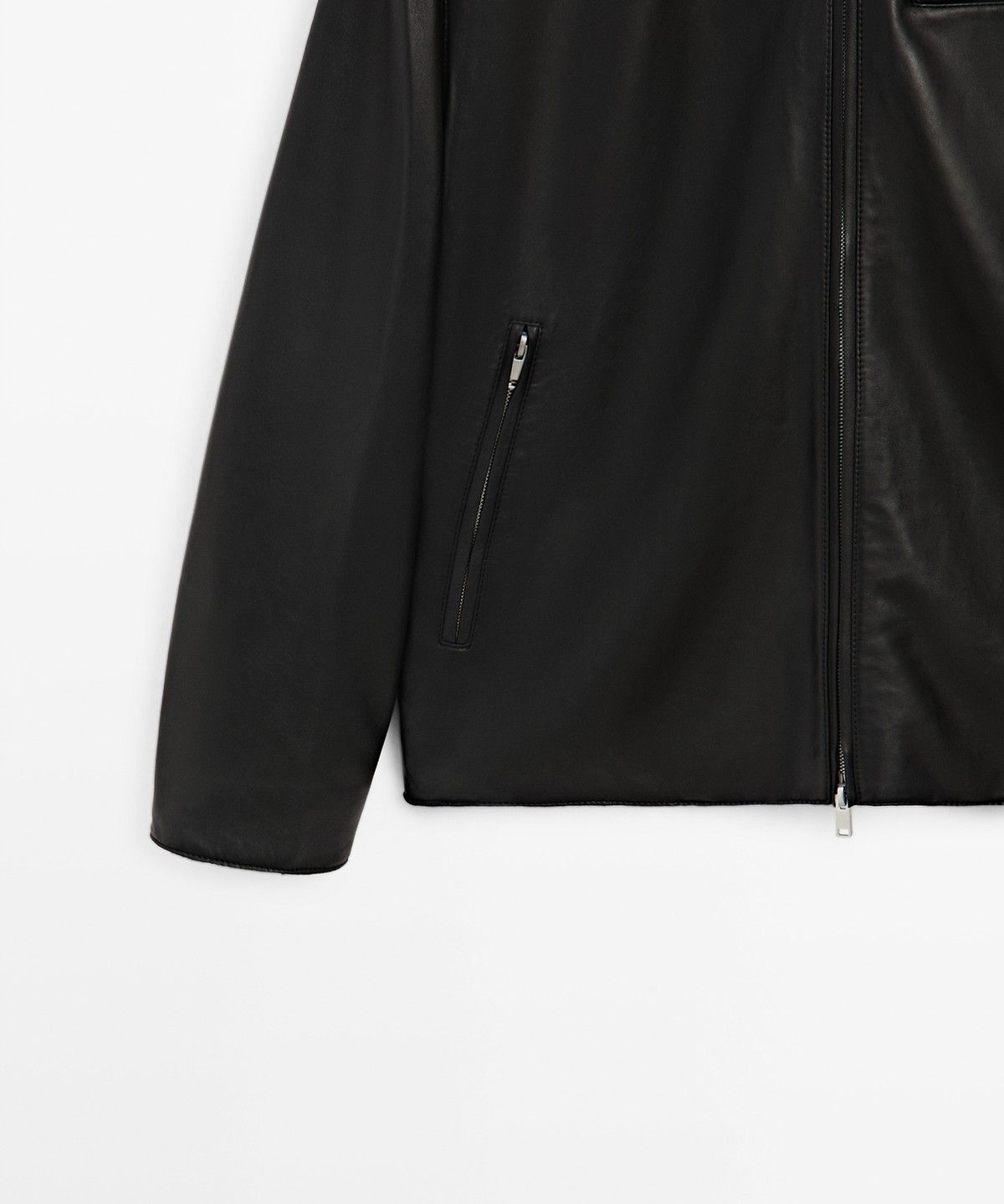 마시모두띠(MASSIMO DUTTI) 포켓 디테일 나파 가죽 자켓