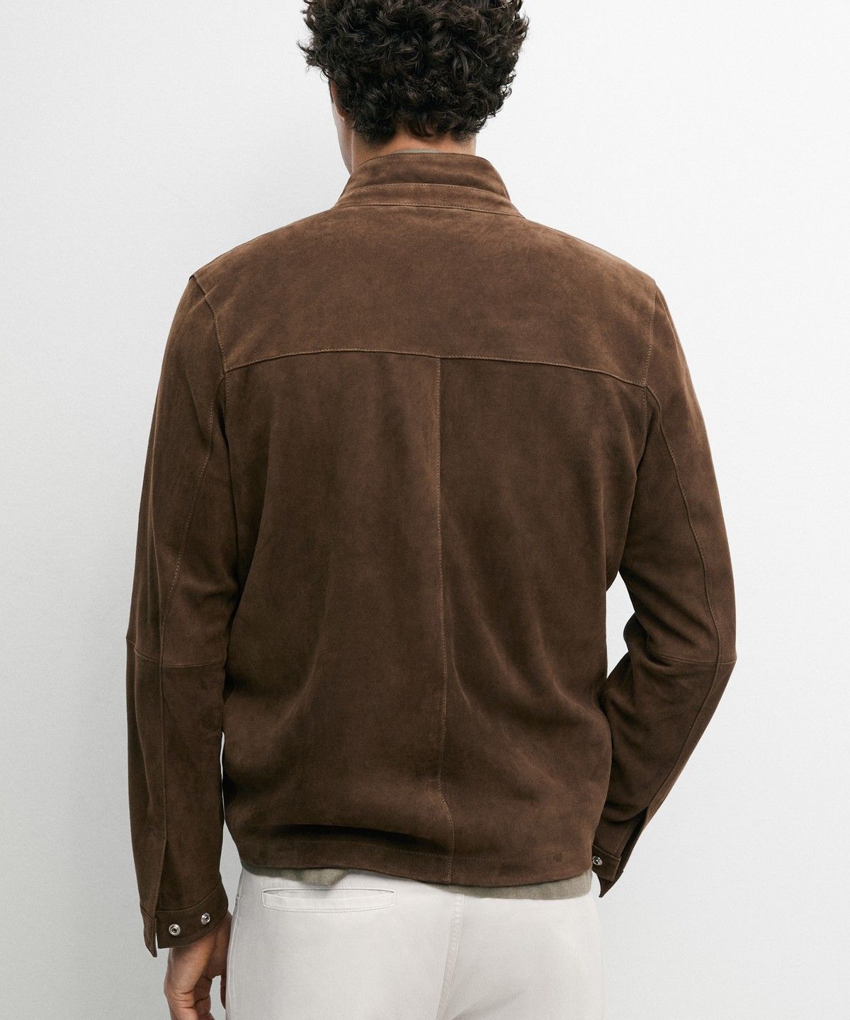 마시모두띠(MASSIMO DUTTI) 스웨이드 레더 포켓 재킷