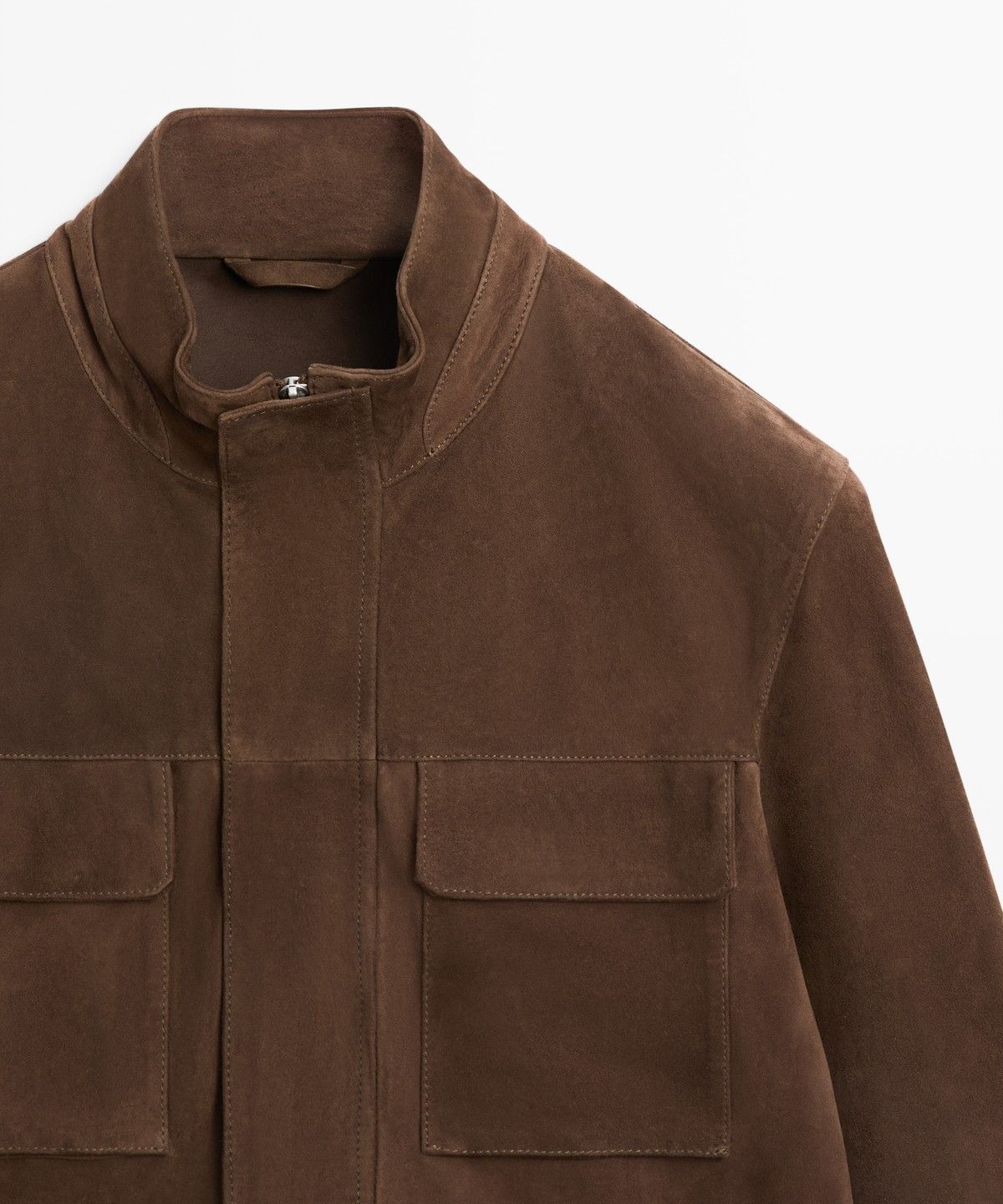 마시모두띠(MASSIMO DUTTI) 스웨이드 레더 포켓 재킷