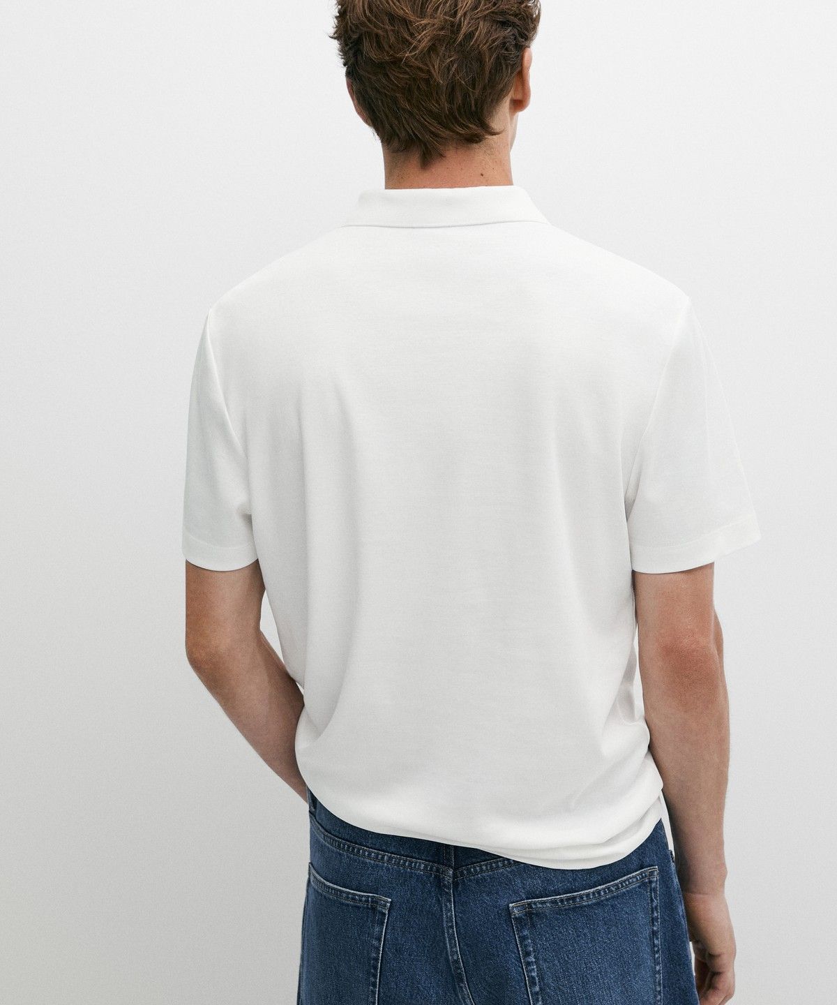 마시모두띠(MASSIMO DUTTI) 100% 코튼 반팔 폴로 셔츠