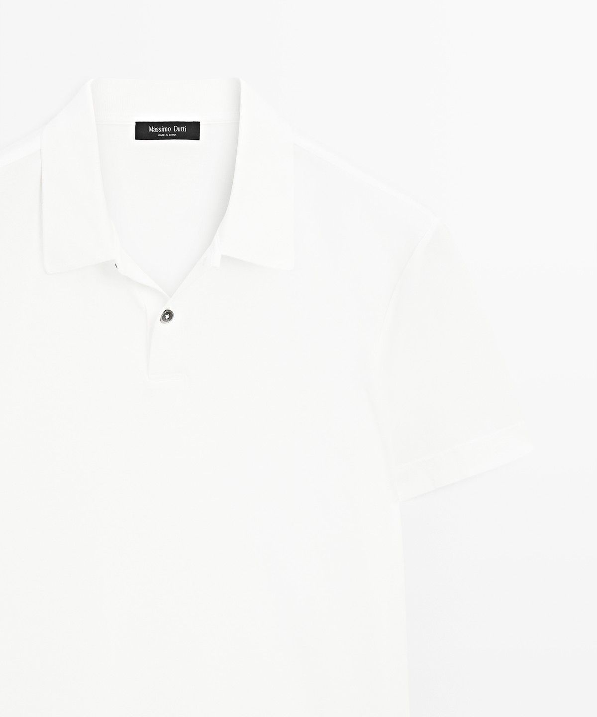 마시모두띠(MASSIMO DUTTI) 100% 코튼 반팔 폴로 셔츠