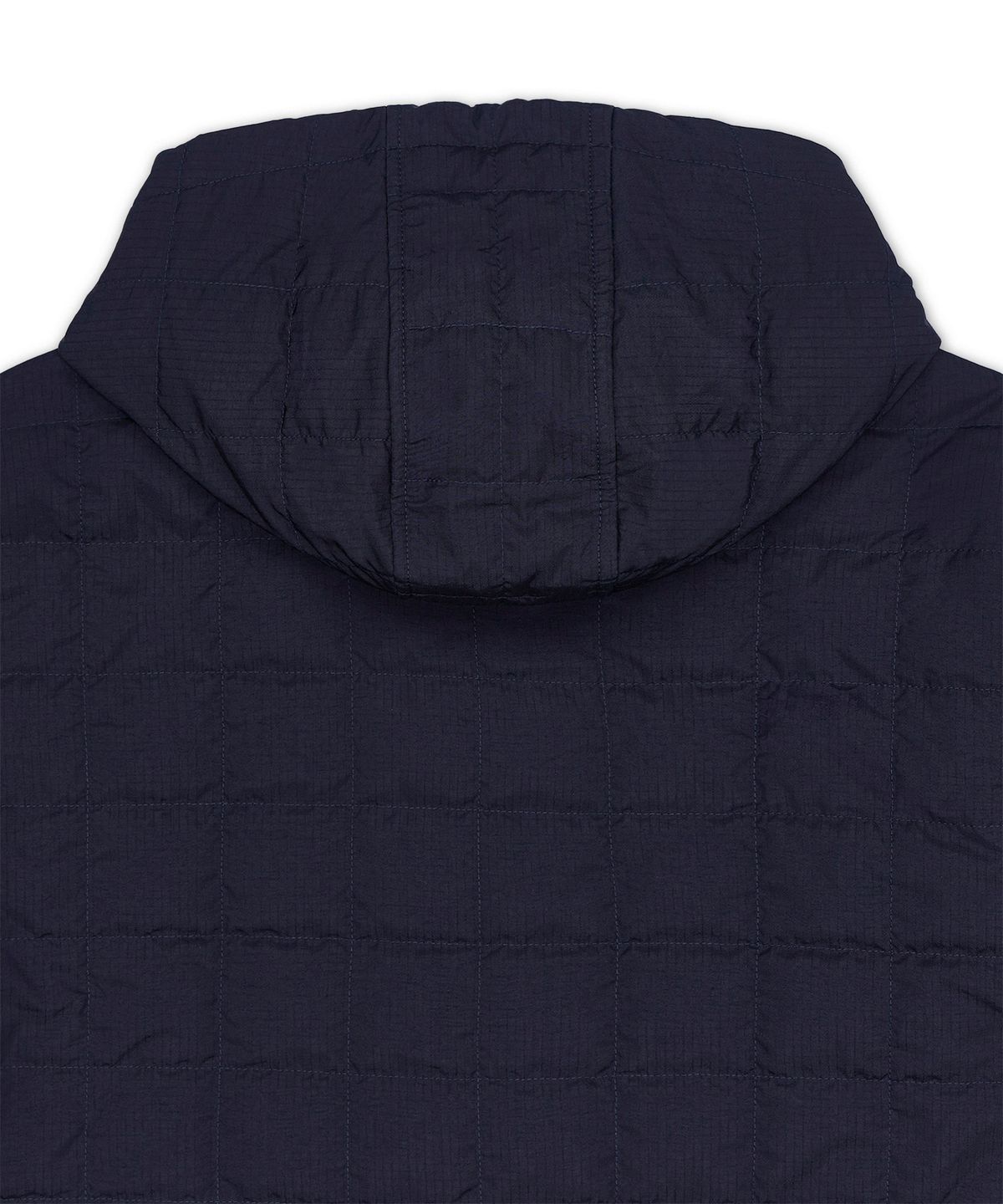 톰 브라운(THOM BROWNE) 샤이니 립스탑 라이트웨이트 라이너 후디 재킷 - 네이비 / MJD138XF1095415
