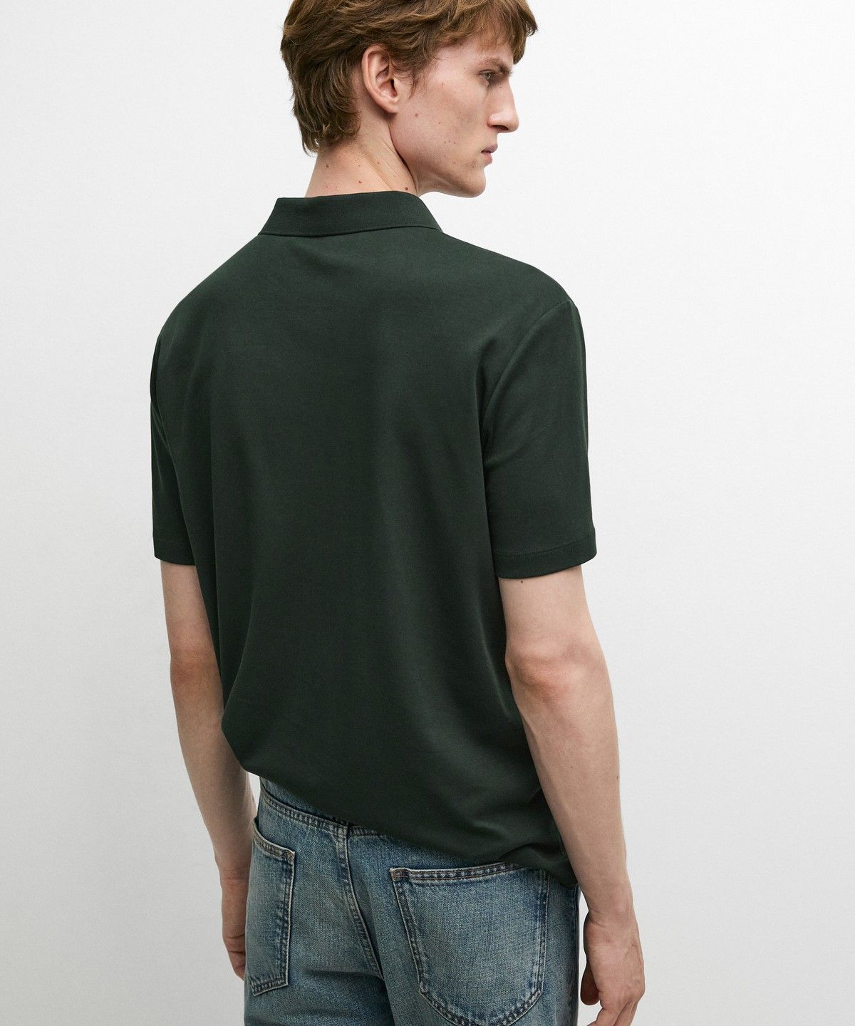 마시모두띠(MASSIMO DUTTI) 100% 코튼 반팔 폴로 셔츠