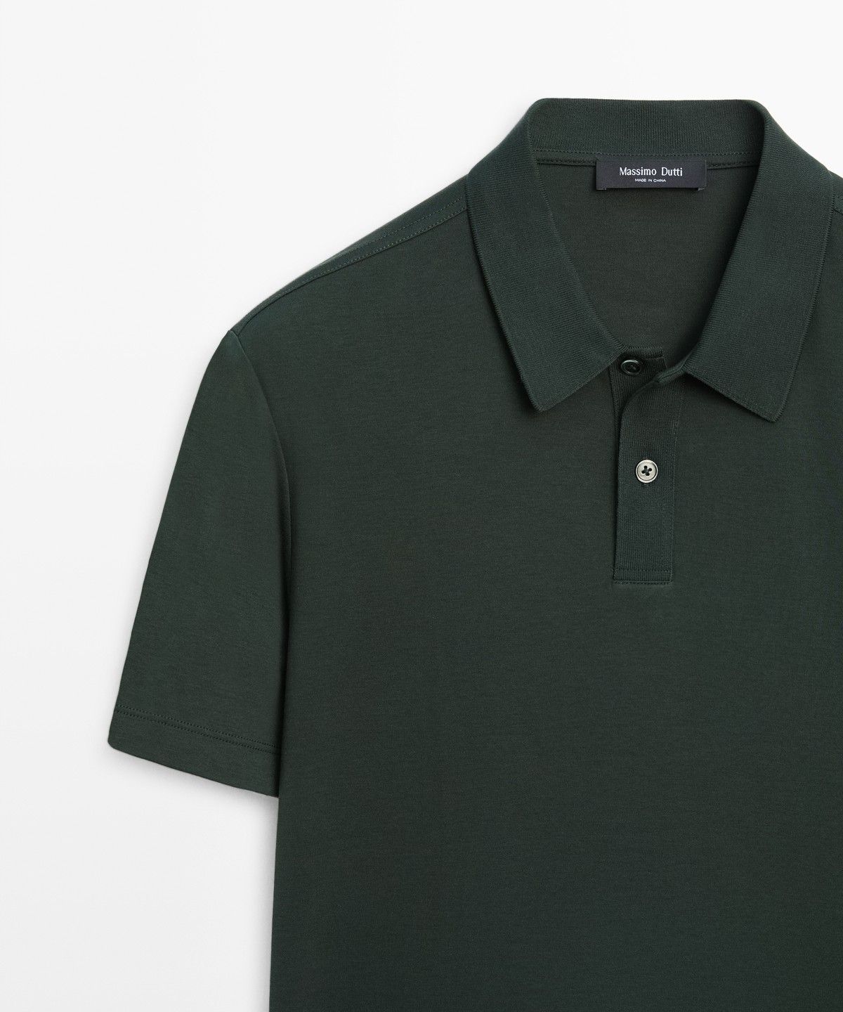 마시모두띠(MASSIMO DUTTI) 100% 코튼 반팔 폴로 셔츠