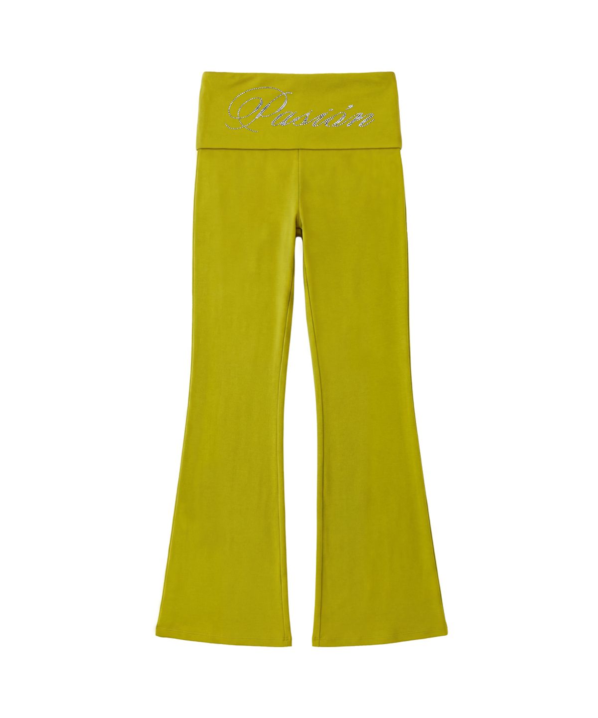 파시온(PASION) 슬림 크리스탈 글램 팬츠_올리브 Slim Crystal Glam Pants_Olive