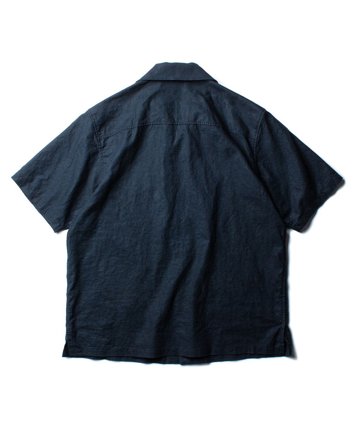 더 레스큐(THE RESQ) LINEN COTTON PAPA SHIRT [NAVY]
