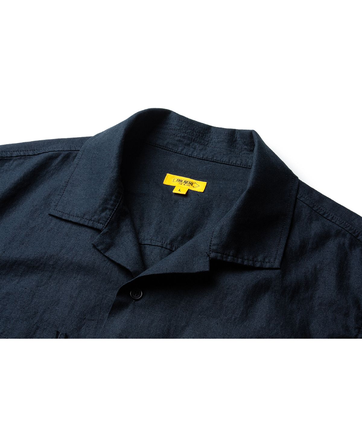 더 레스큐(THE RESQ) LINEN COTTON PAPA SHIRT [NAVY]