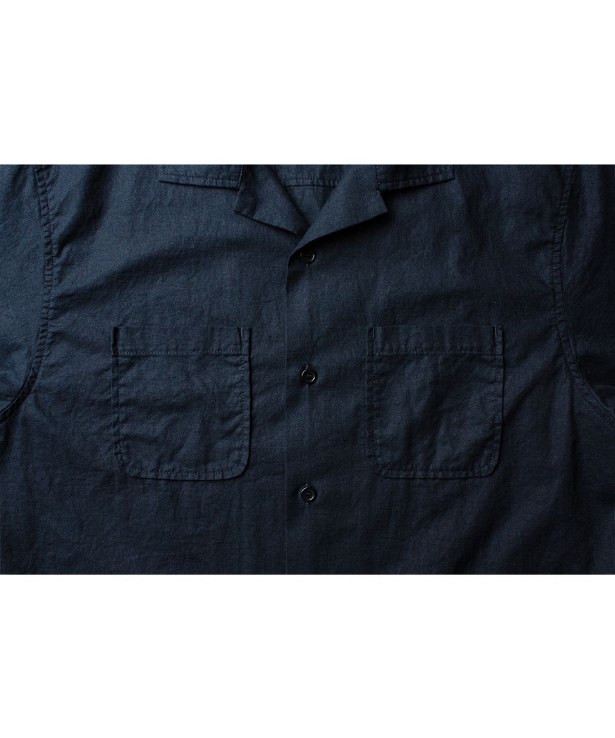 더 레스큐(THE RESQ) LINEN COTTON PAPA SHIRT [NAVY]
