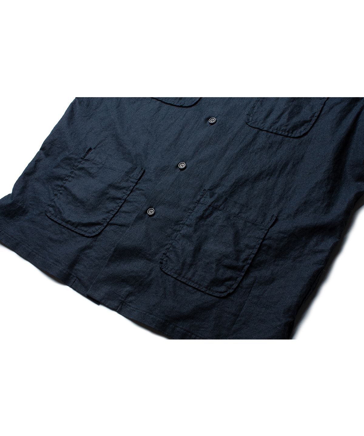 더 레스큐(THE RESQ) LINEN COTTON PAPA SHIRT [NAVY]