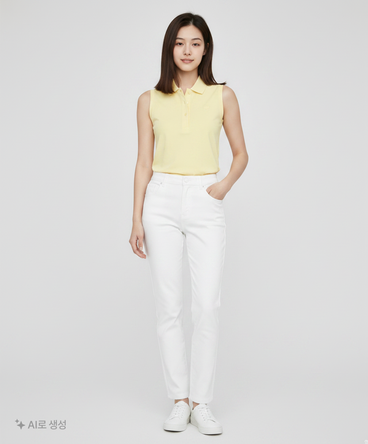 라코스테(LACOSTE) 여성 베이직 트레이닝 슬리브리스 폴로티 PF545E-52G 6XP 36