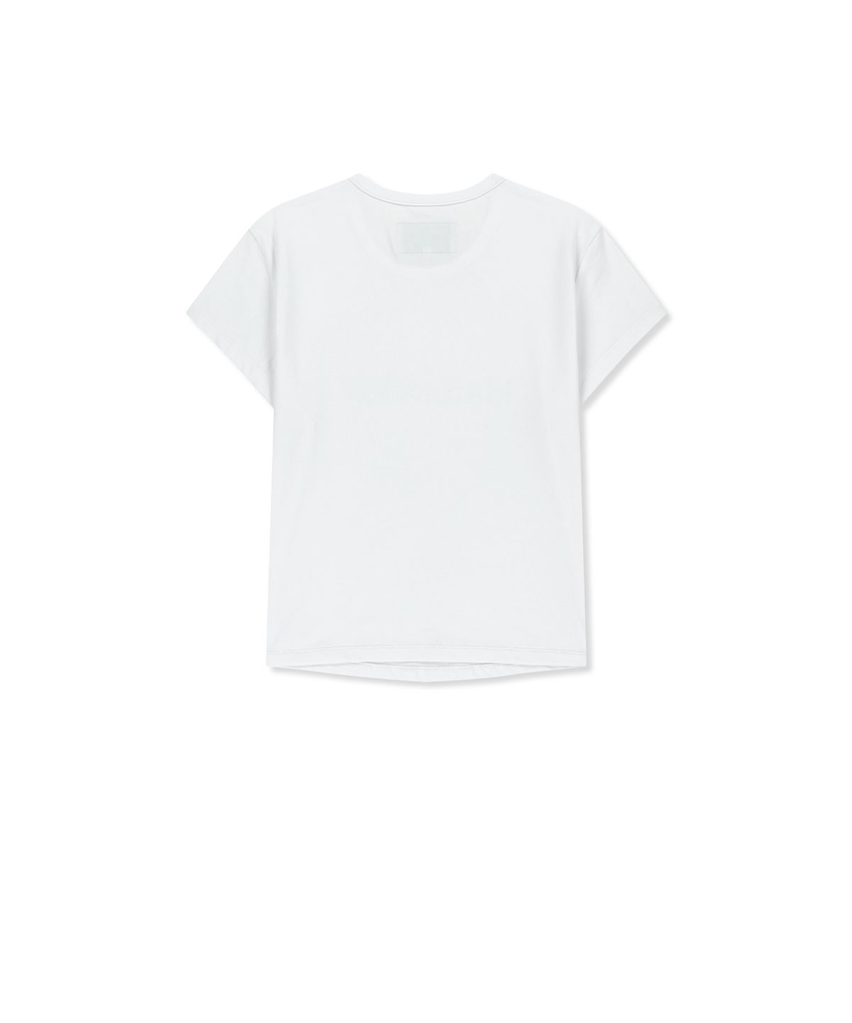 마뗑킴(MATIN KIM) MATIN PACE REFLECTIVE LOGO SLIM TOP IN WHITE