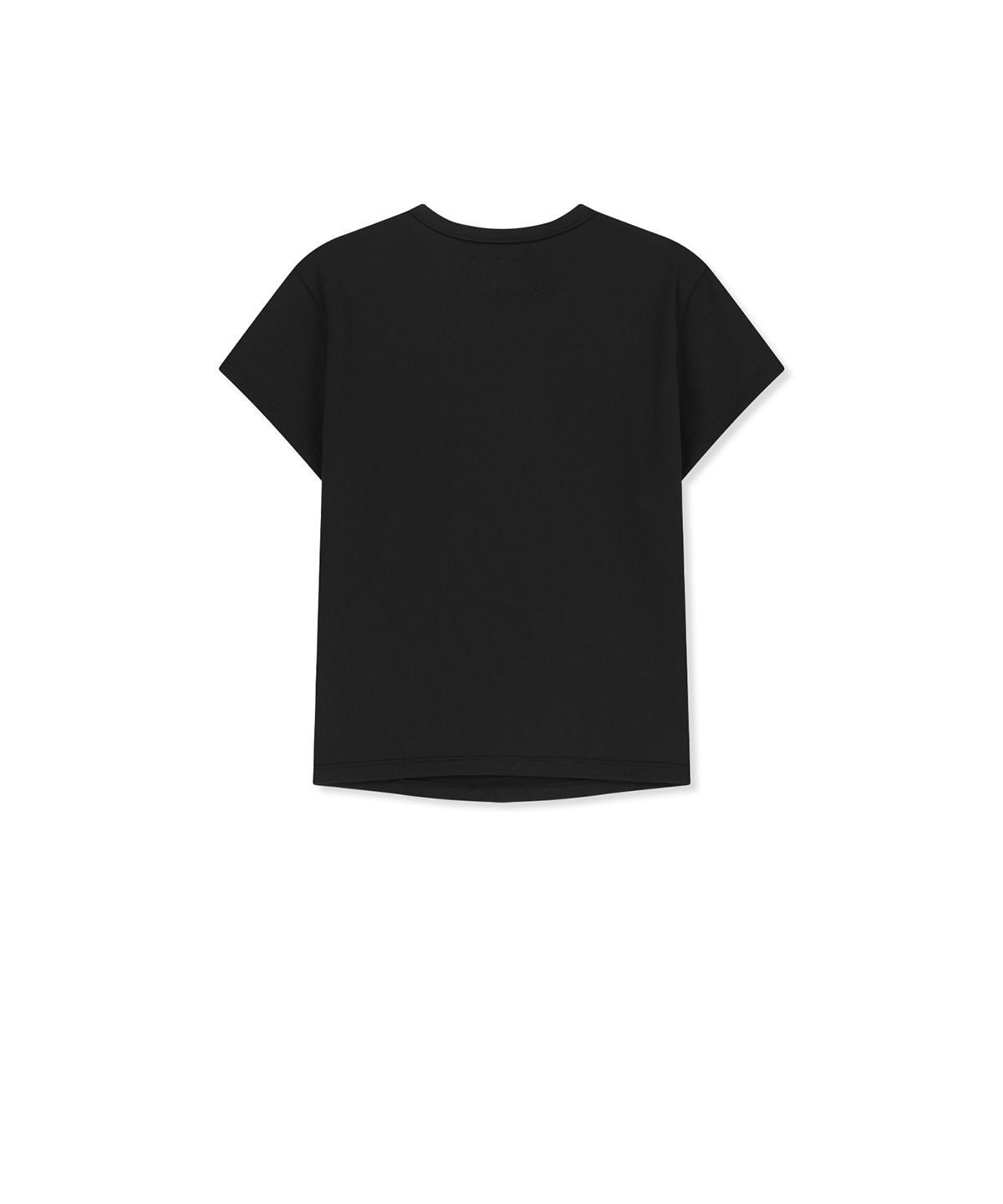 마뗑킴(MATIN KIM) MATIN PACE REFLECTIVE LOGO SLIM TOP IN BLACK