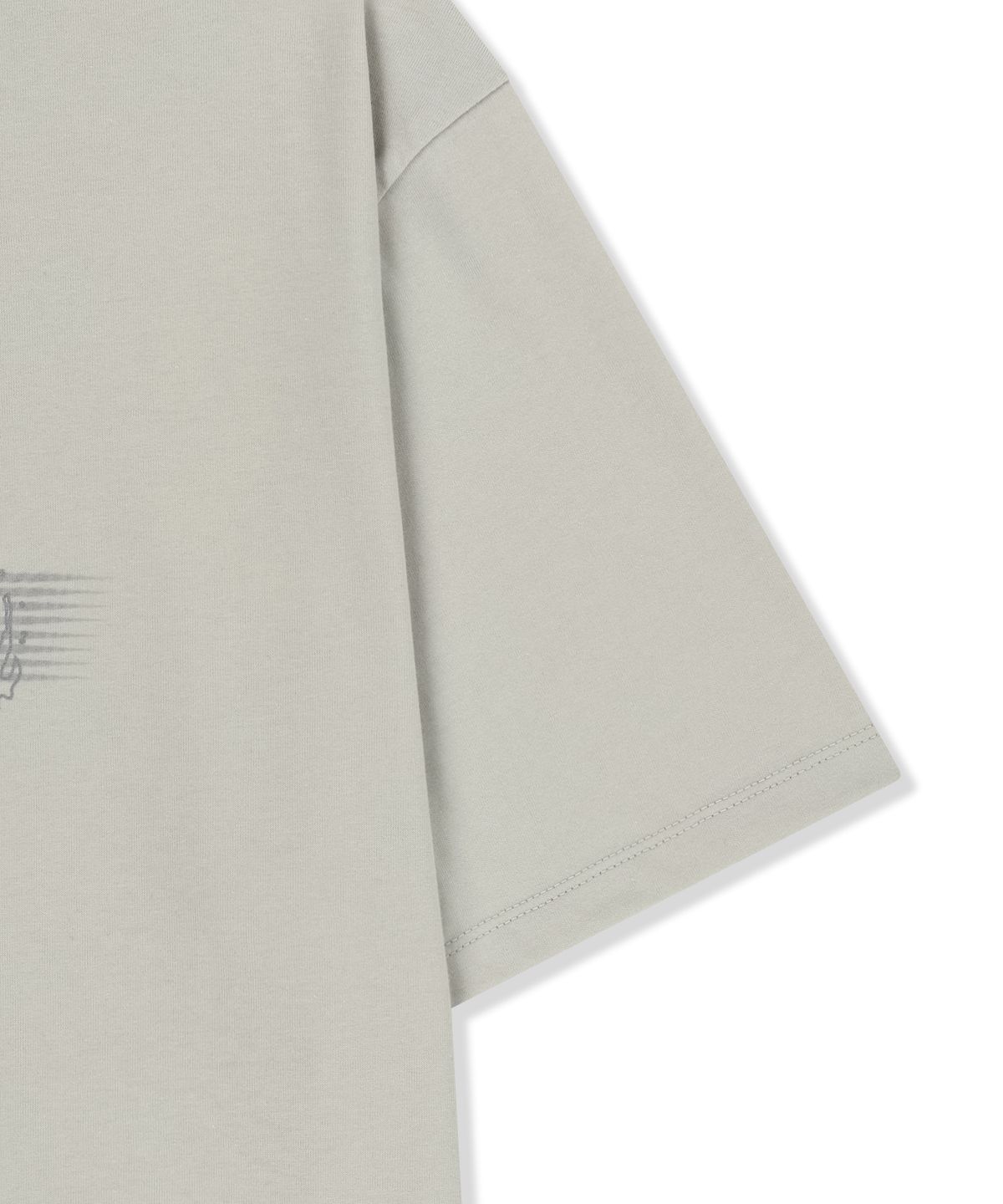 마뗑킴(MATIN KIM) MATIN PACE VORTEX GRAFFITI TOP IN LIGHT GREY