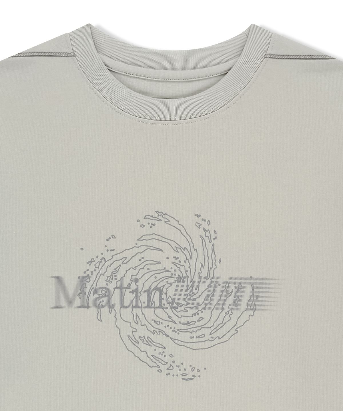마뗑킴(MATIN KIM) MATIN PACE VORTEX GRAFFITI TOP IN LIGHT GREY