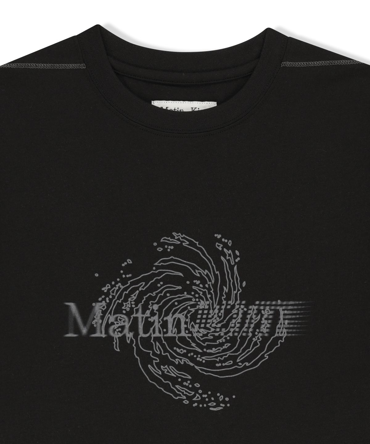 마뗑킴(MATIN KIM) MATIN PACE VORTEX GRAFFITI TOP IN BLACK