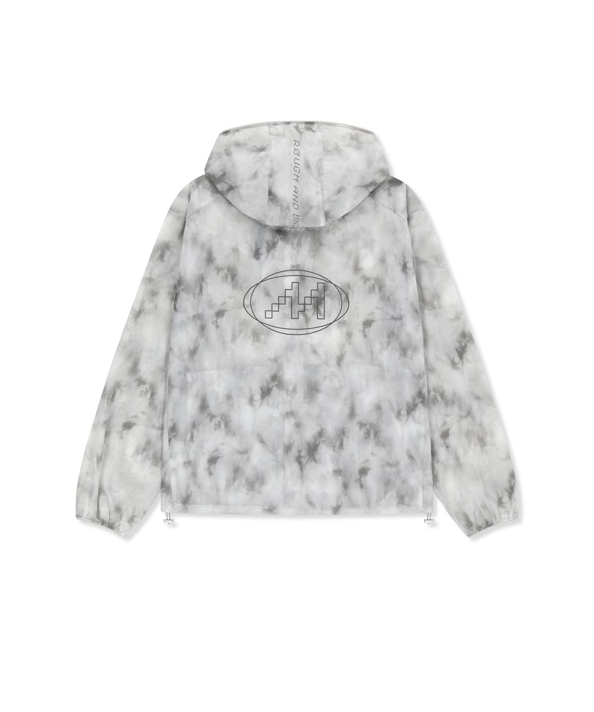 마뗑킴(MATIN KIM) MATIN PACE REFLECTIVE LOGO WINDBREAKER IN LIGHT GREY