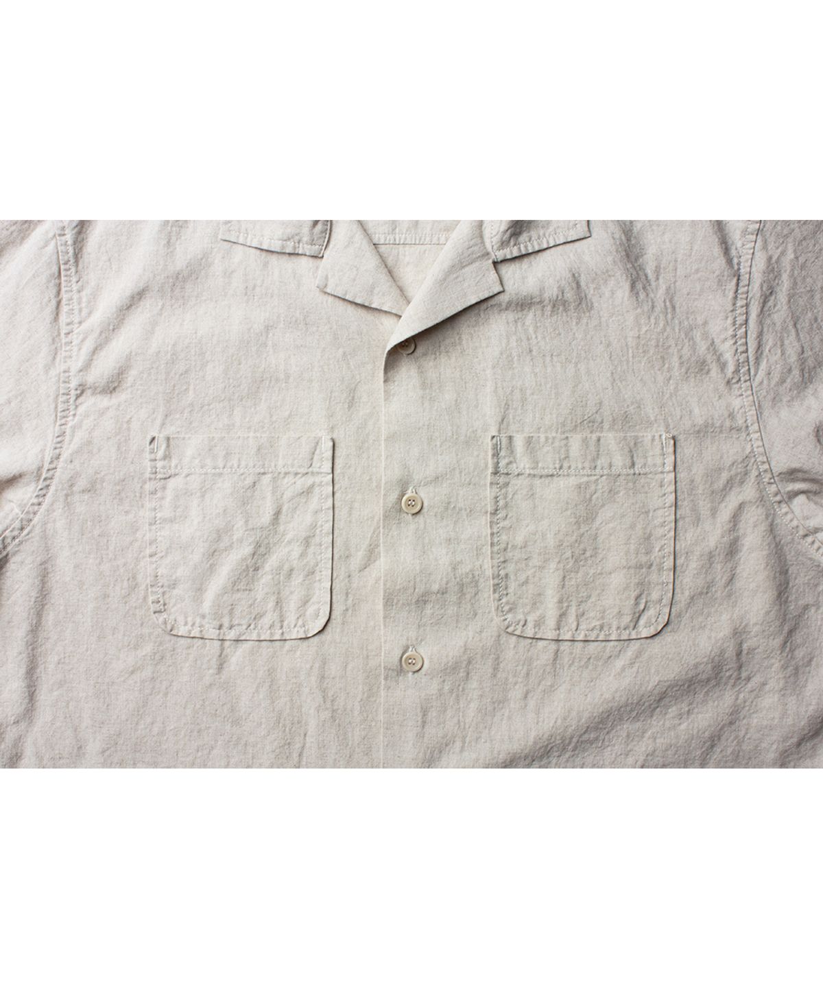 더 레스큐(THE RESQ) LINEN COTTON PAPA SHIRT [ECRU]