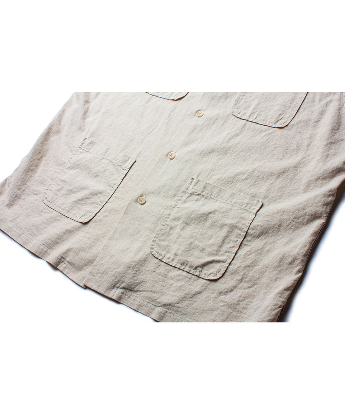 더 레스큐(THE RESQ) LINEN COTTON PAPA SHIRT [ECRU]