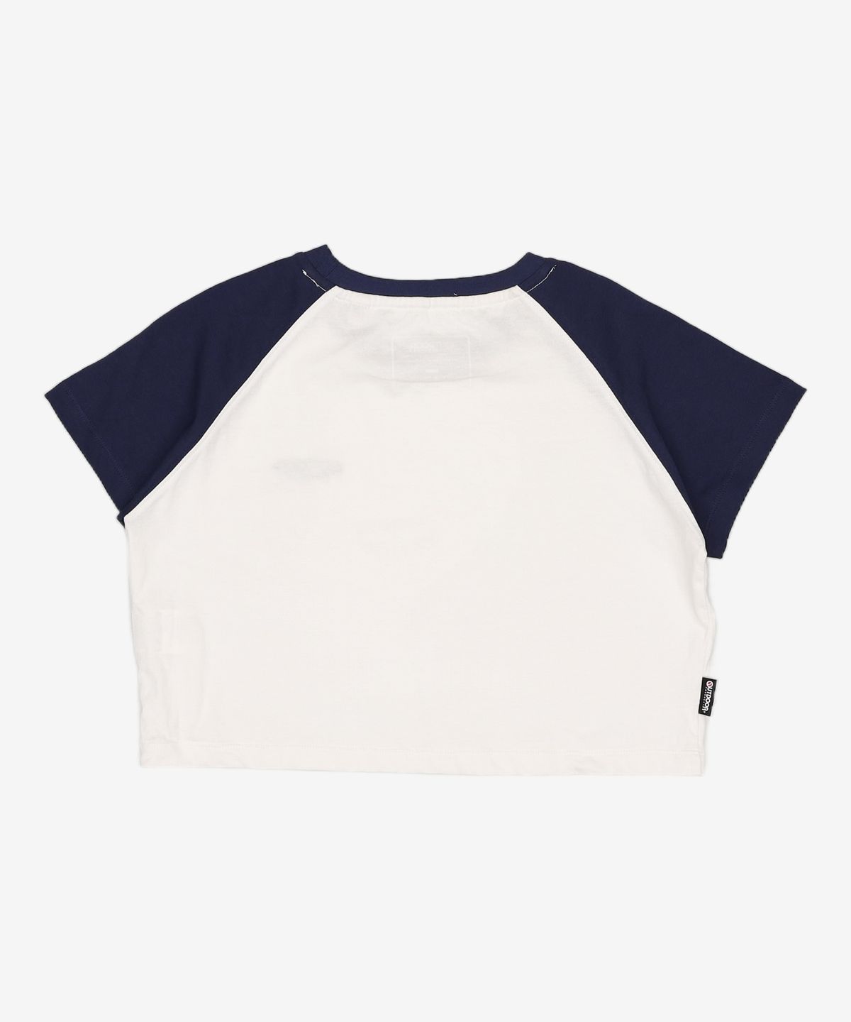 아웃도어 프로덕츠(OUTDOOR PRODUCTS) 스몰로고 래글런 크롭 반팔 티셔츠 RAGLAN CROP TS FREE